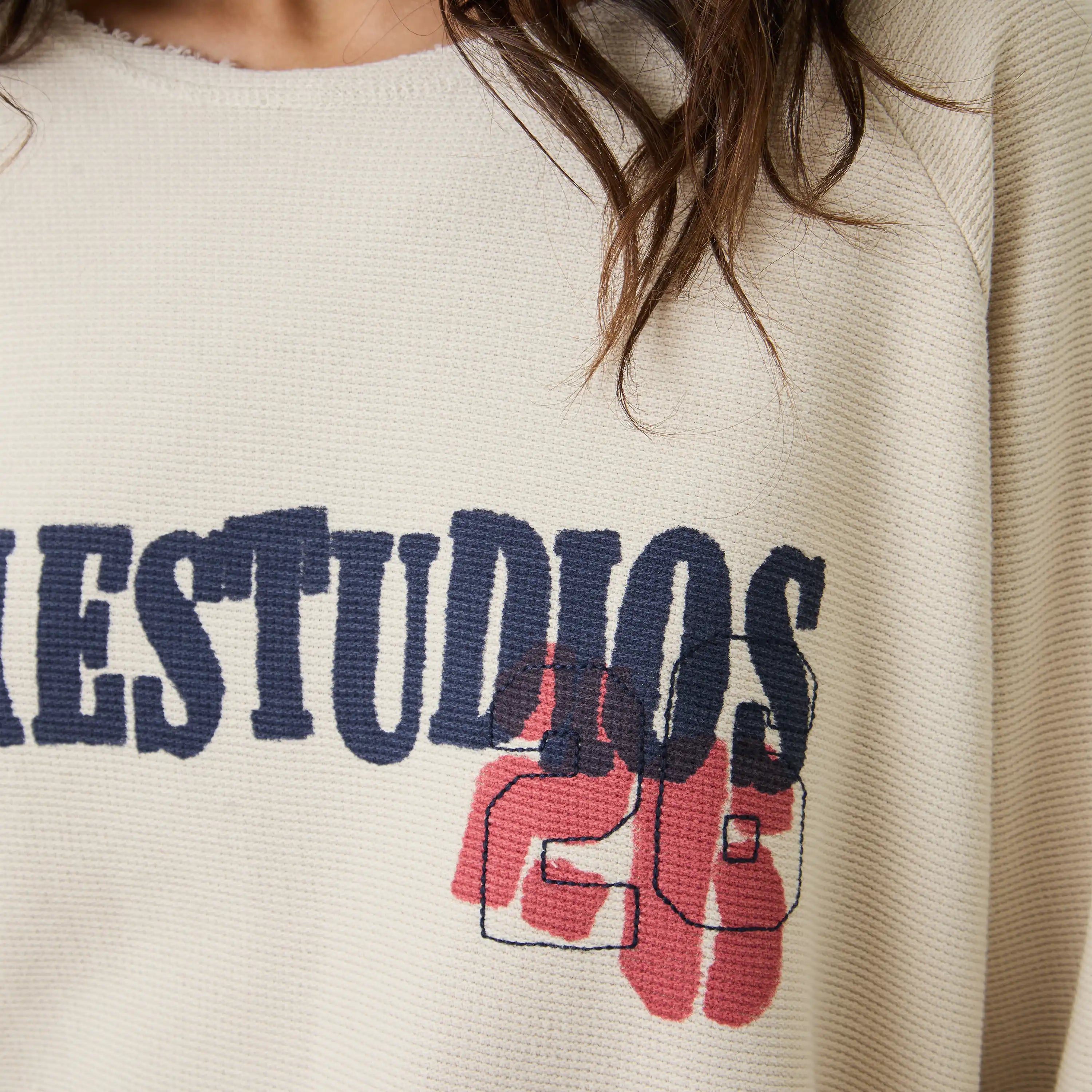 Salt Off Sand Waffle Long Sleeve T-shirts Eme Studios