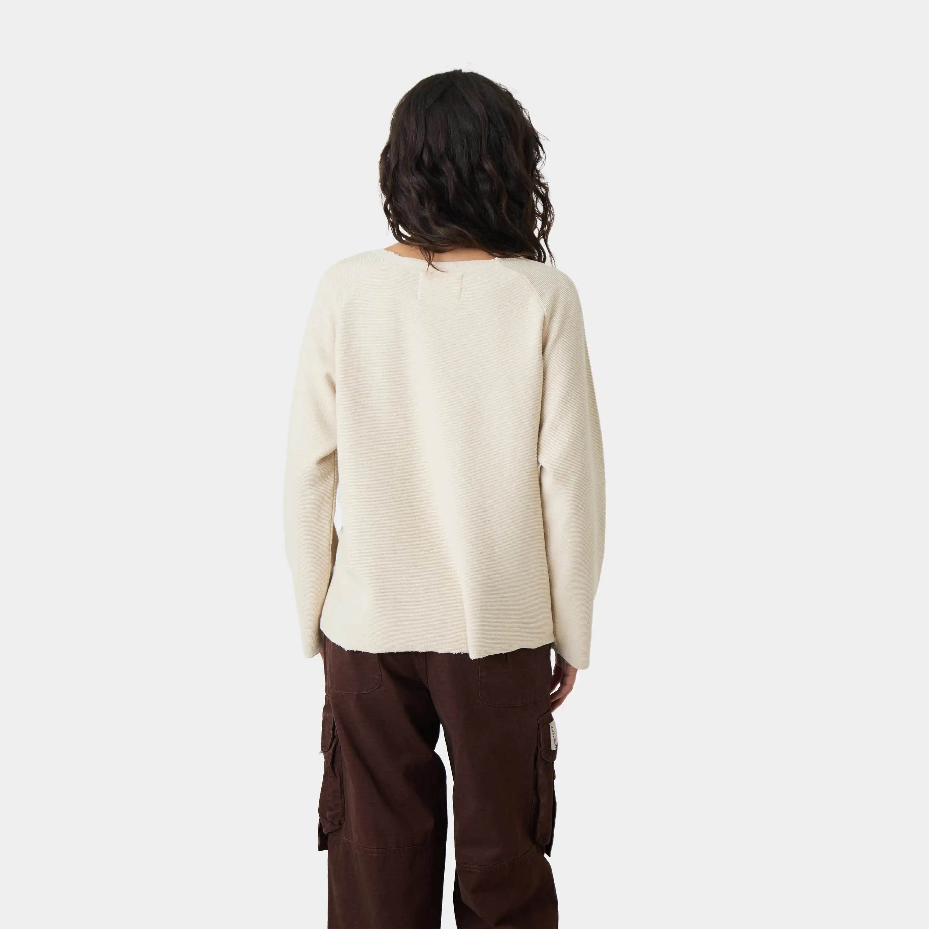 Salt Off Sand Waffle Long Sleeve T-shirts Eme Studios