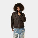 Sess Fawn Leather Jacket Outerwear Eme Studios