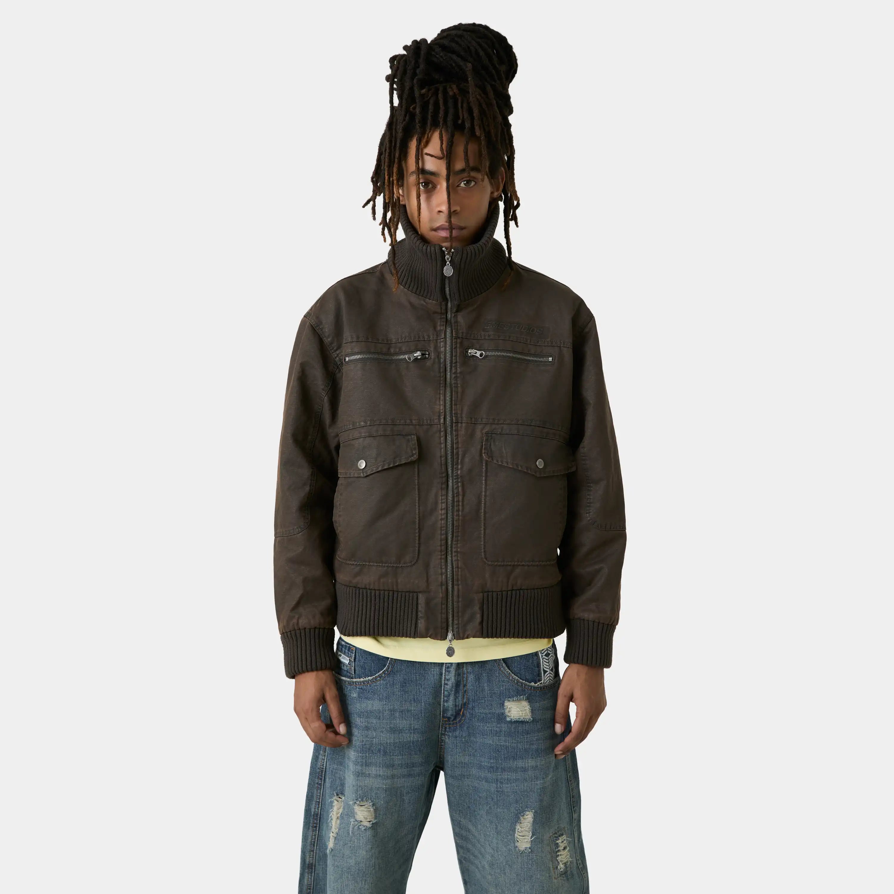 Sess Fawn Leather Jacket Outerwear Eme Studios