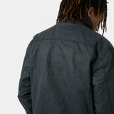 Sess Navy Leather Jacket Outerwear Eme Studios