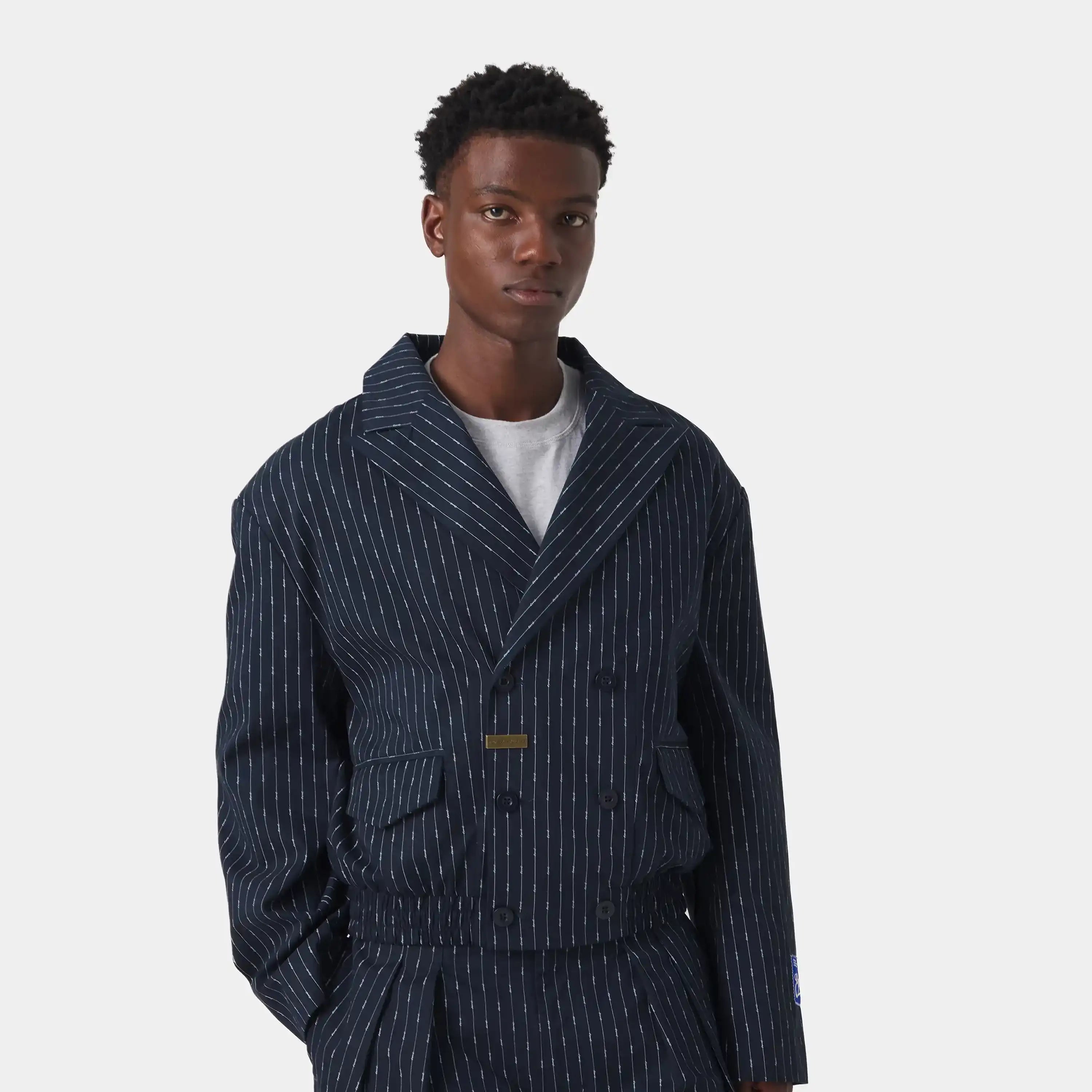 Shift Navy Bomber Blazer Outerwear Eme Studios
