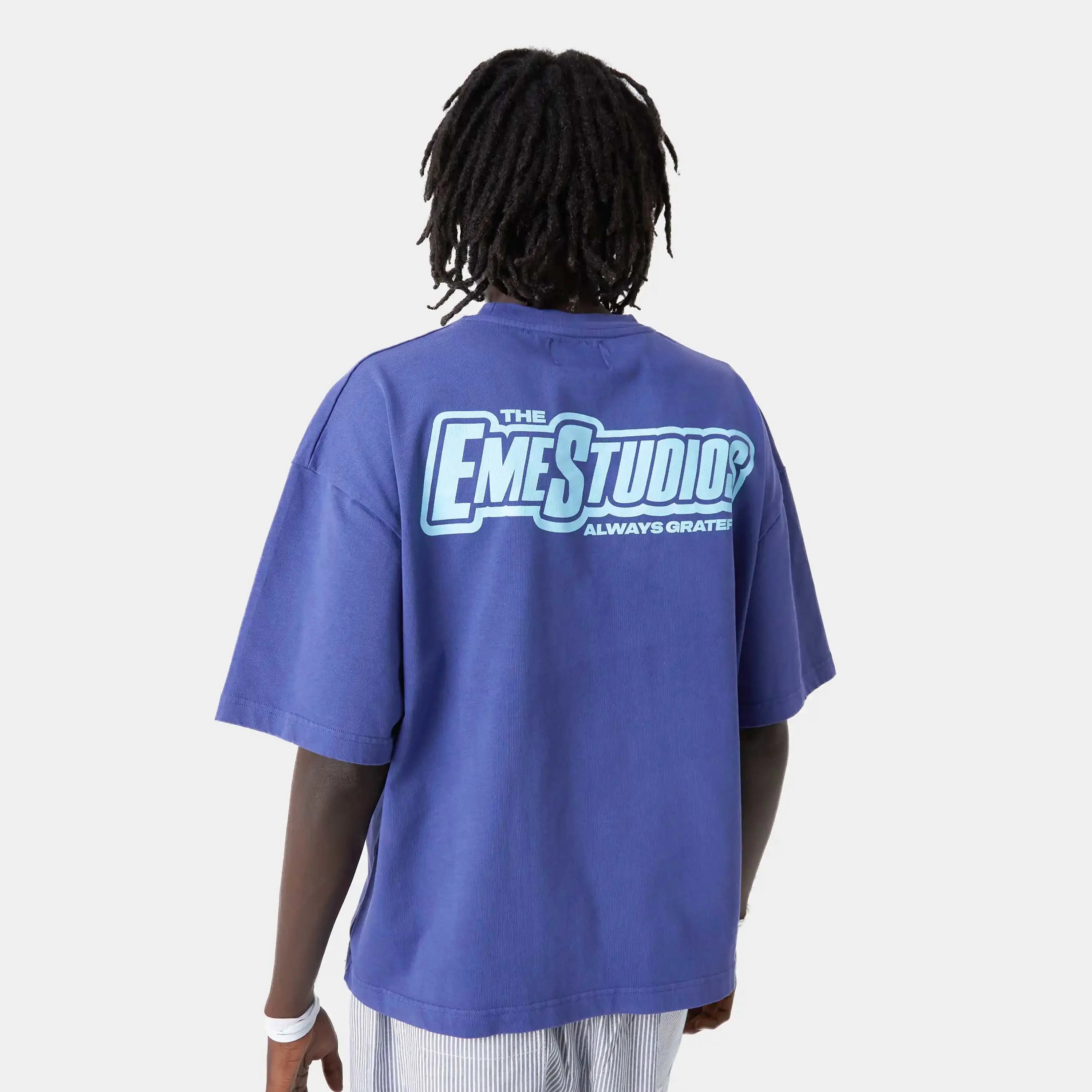 Shining Orient Blue Oversized Tee T-shirts eme