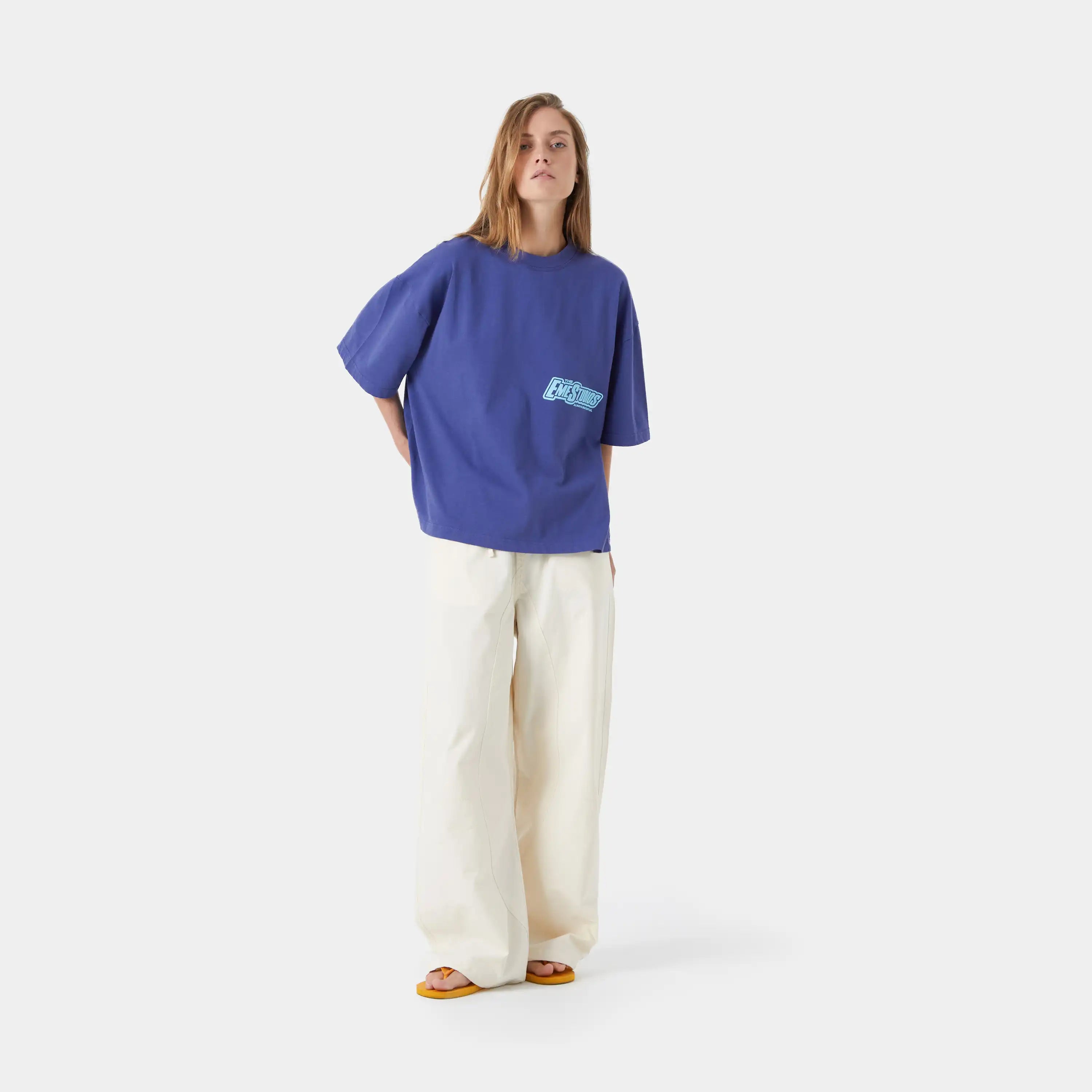 Shining Orient Blue Oversized Tee T-shirts eme