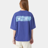 Shining Orient Blue Oversized Tee T-shirts eme