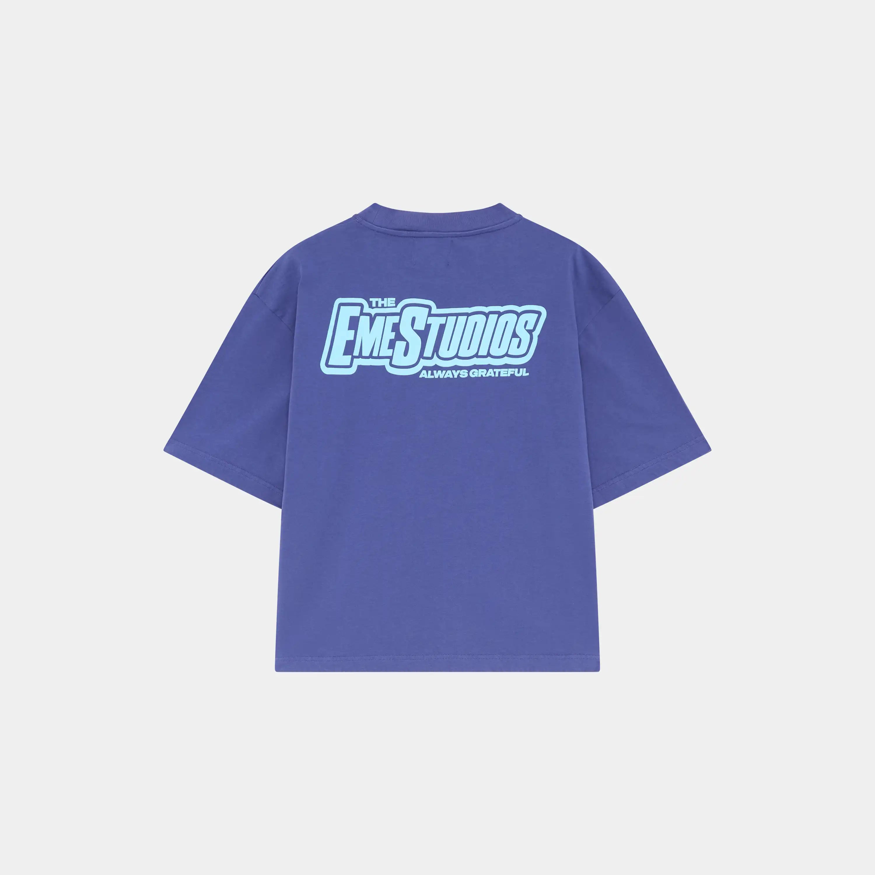 Shining Orient Blue Oversized Tee T-shirts eme