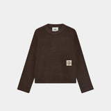 Sleek Fawn Knit Sweater Knitwear eme