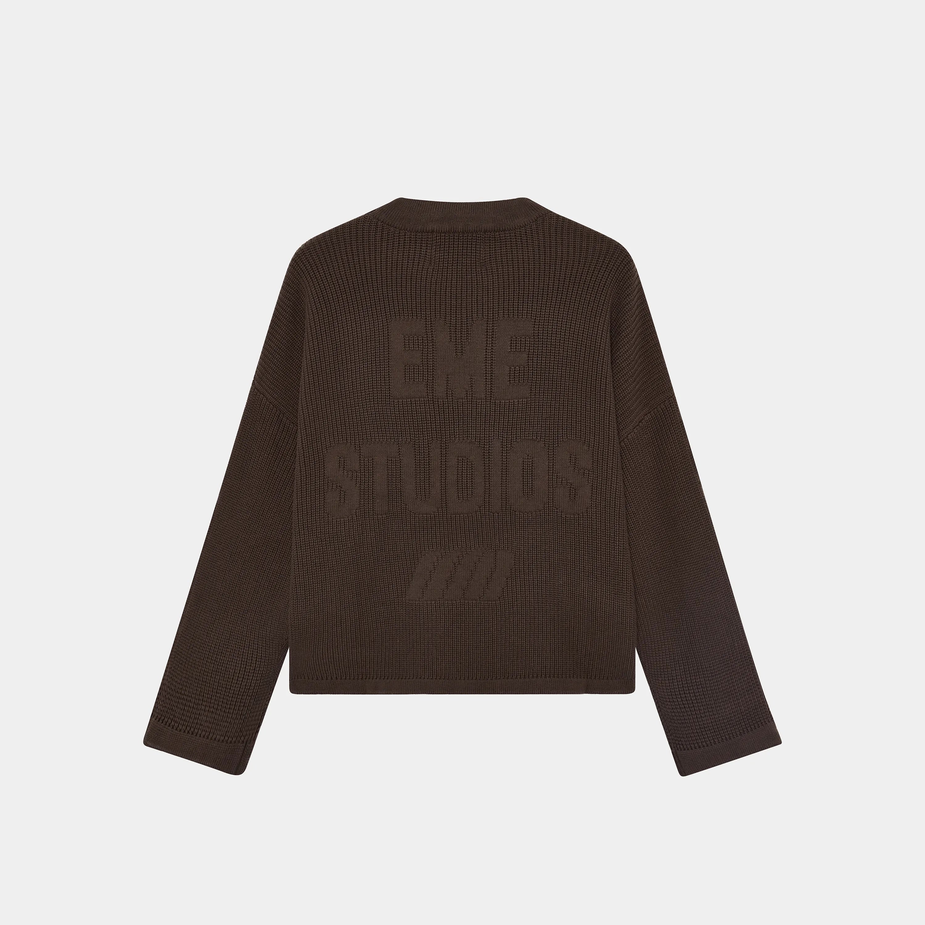Sleek Fawn Knit Sweater Knitwear eme