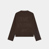 Sleek Fawn Knit Sweater Knitwear eme