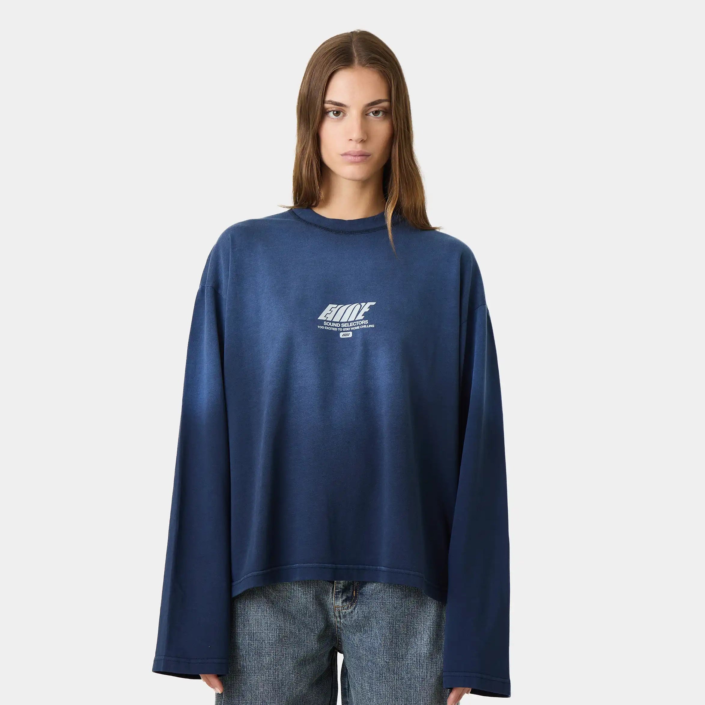 Snick Navy Long Sleeve T-shirts Eme Studios