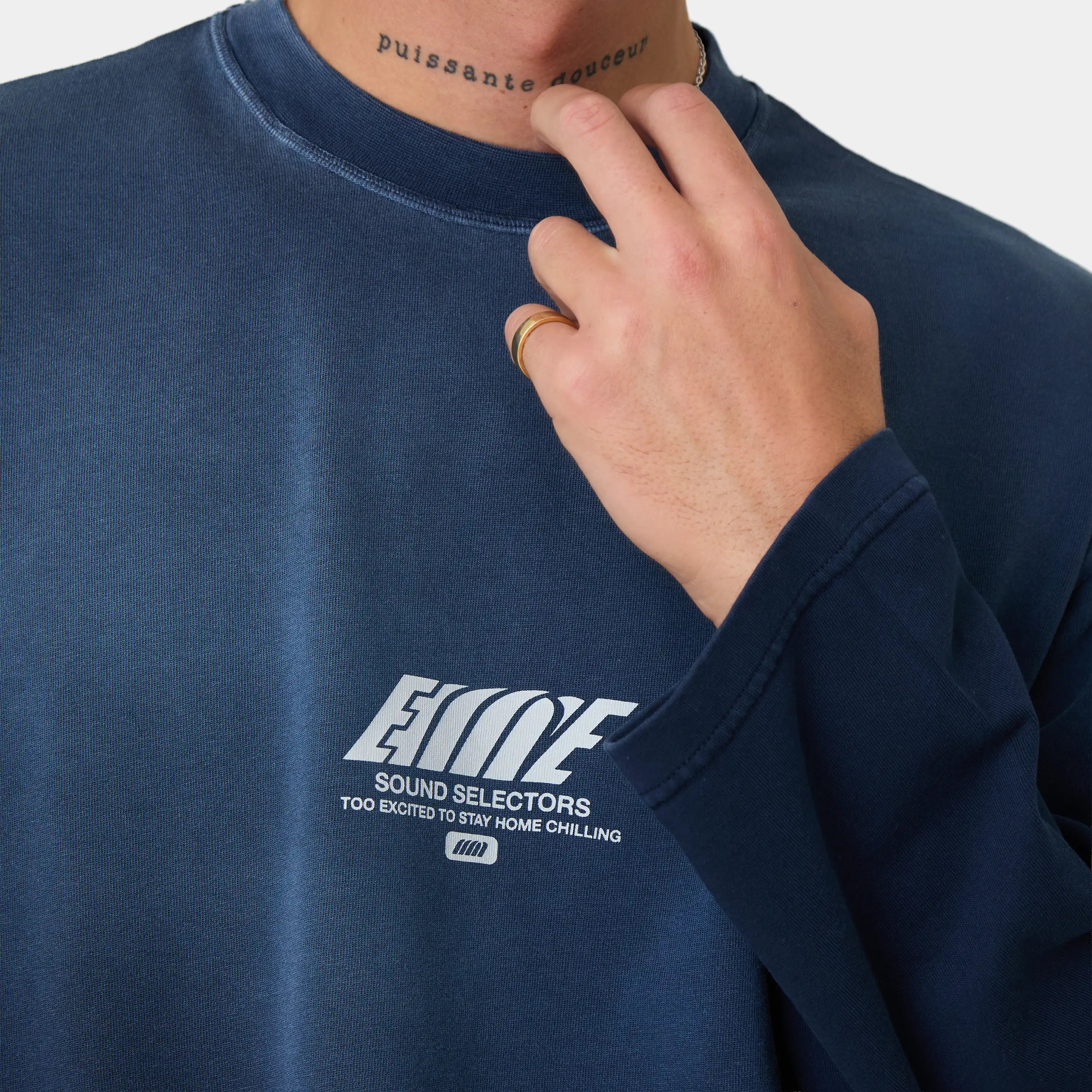 Snick Navy Long Sleeve T-shirts Eme Studios