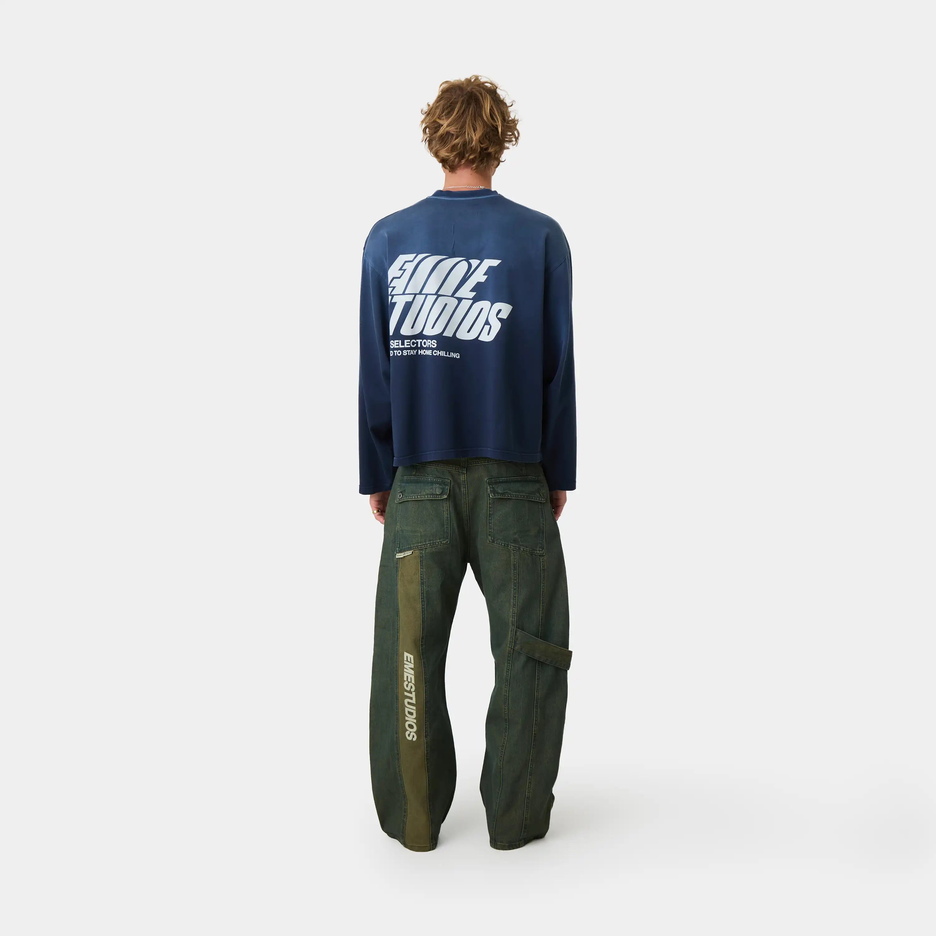 Snick Navy Long Sleeve T-shirts Eme Studios