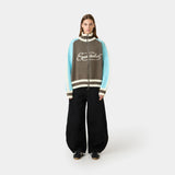 Soffy Crystal Blue Zipper Knit Knitwear Eme Studios