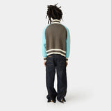 Soffy Crystal Blue Zipper Knit Knitwear Eme Studios
