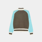 Soffy Crystal Blue Zipper Knit Knitwear Eme Studios