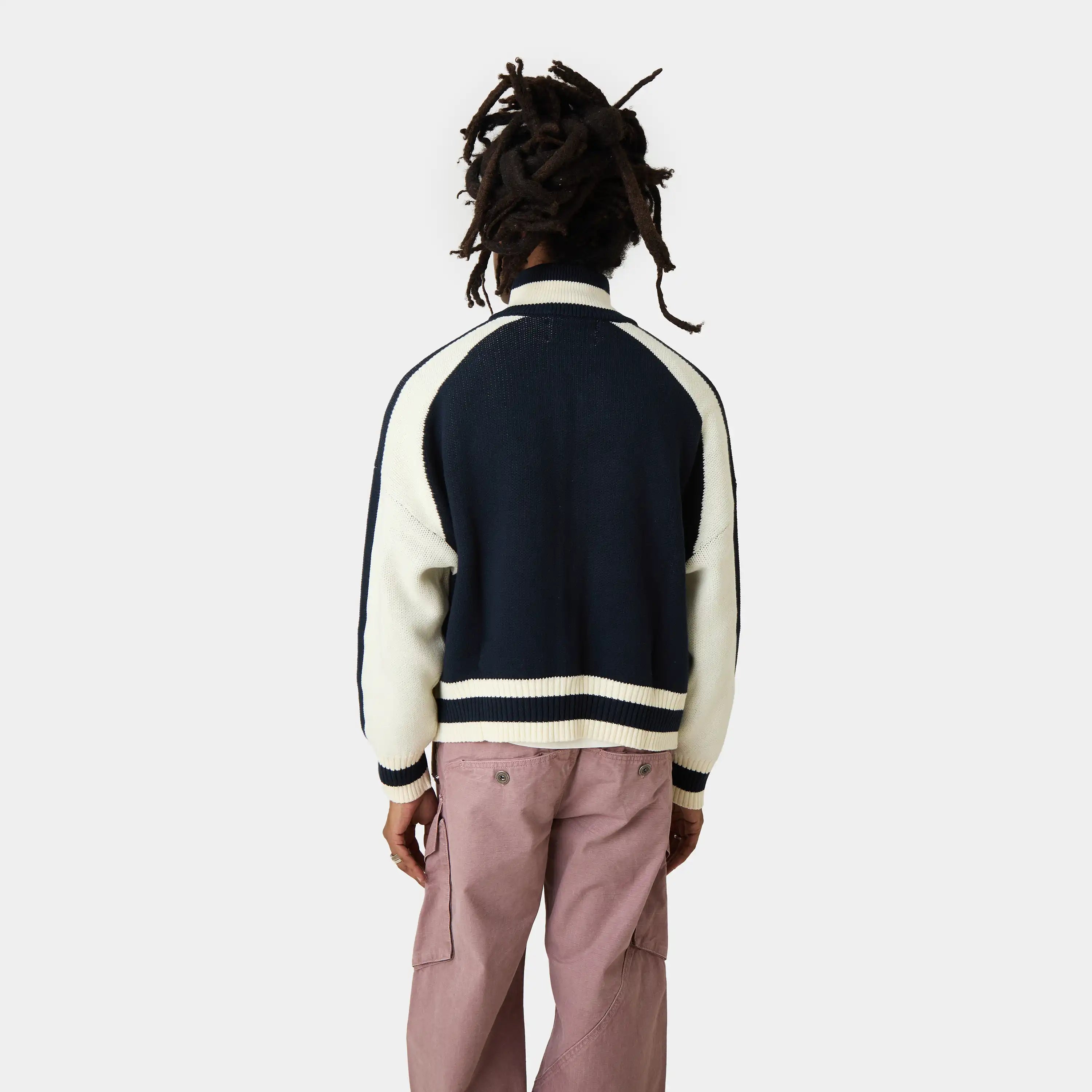 Soffy Navy Zipper Knit Knitwear Eme Studios