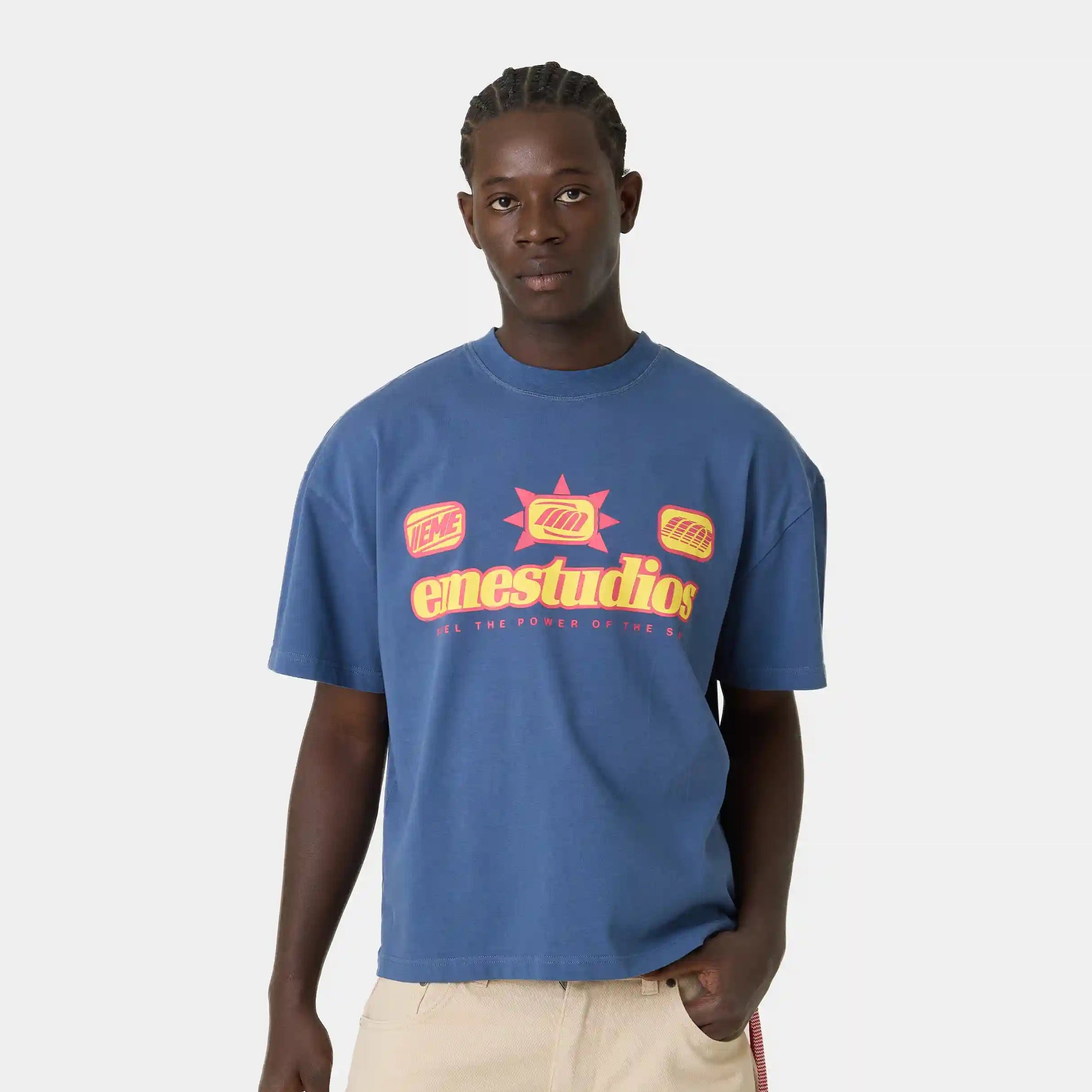 Solare Navy Oversized Tee T-shirts Eme Studios