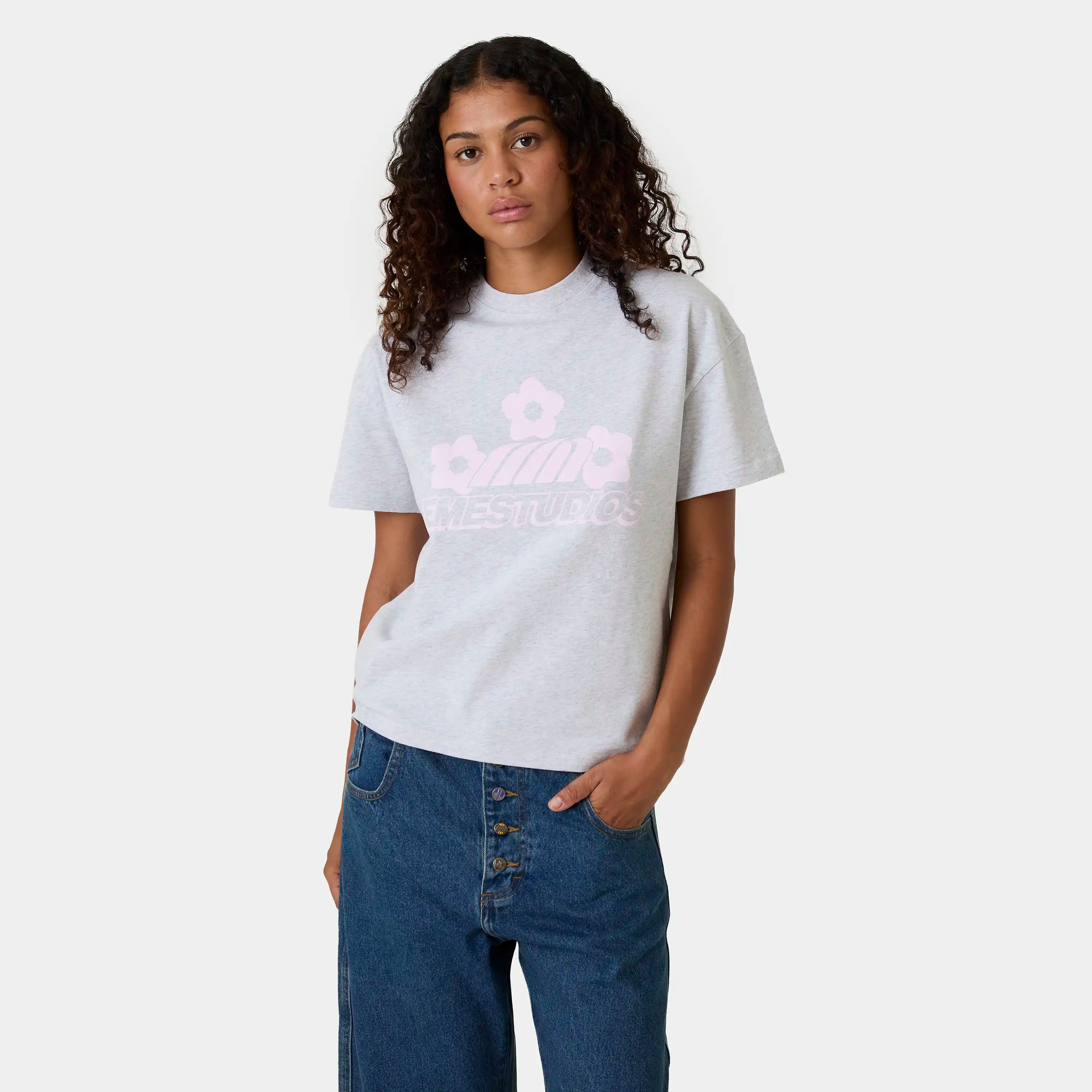 Spring Heather Grey Oversized Tee T-shirts Eme Studios