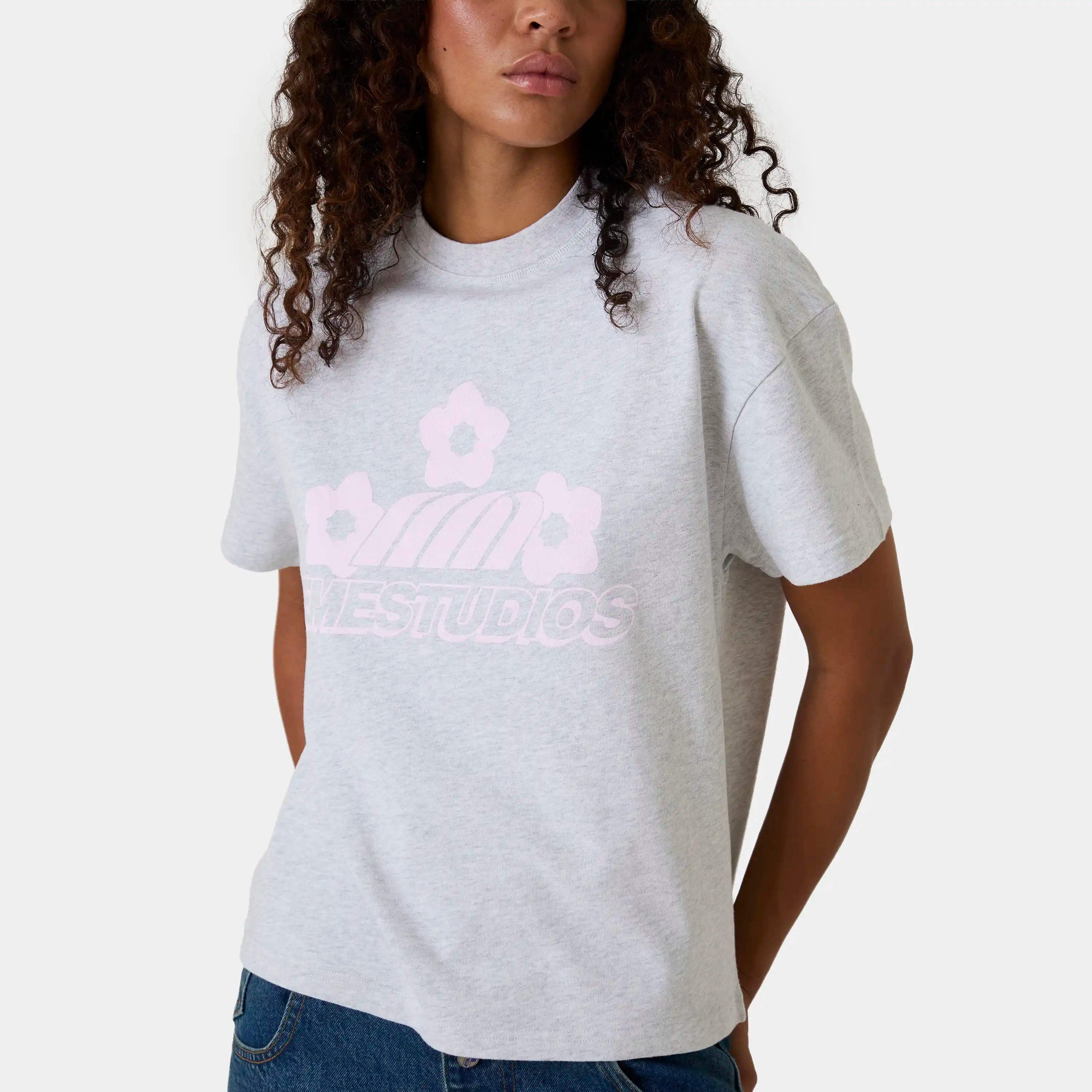Spring Heather Grey Oversized Tee T-shirts Eme Studios