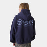 Stamp Navy Oversized Hoodie Hoodies Eme Studios