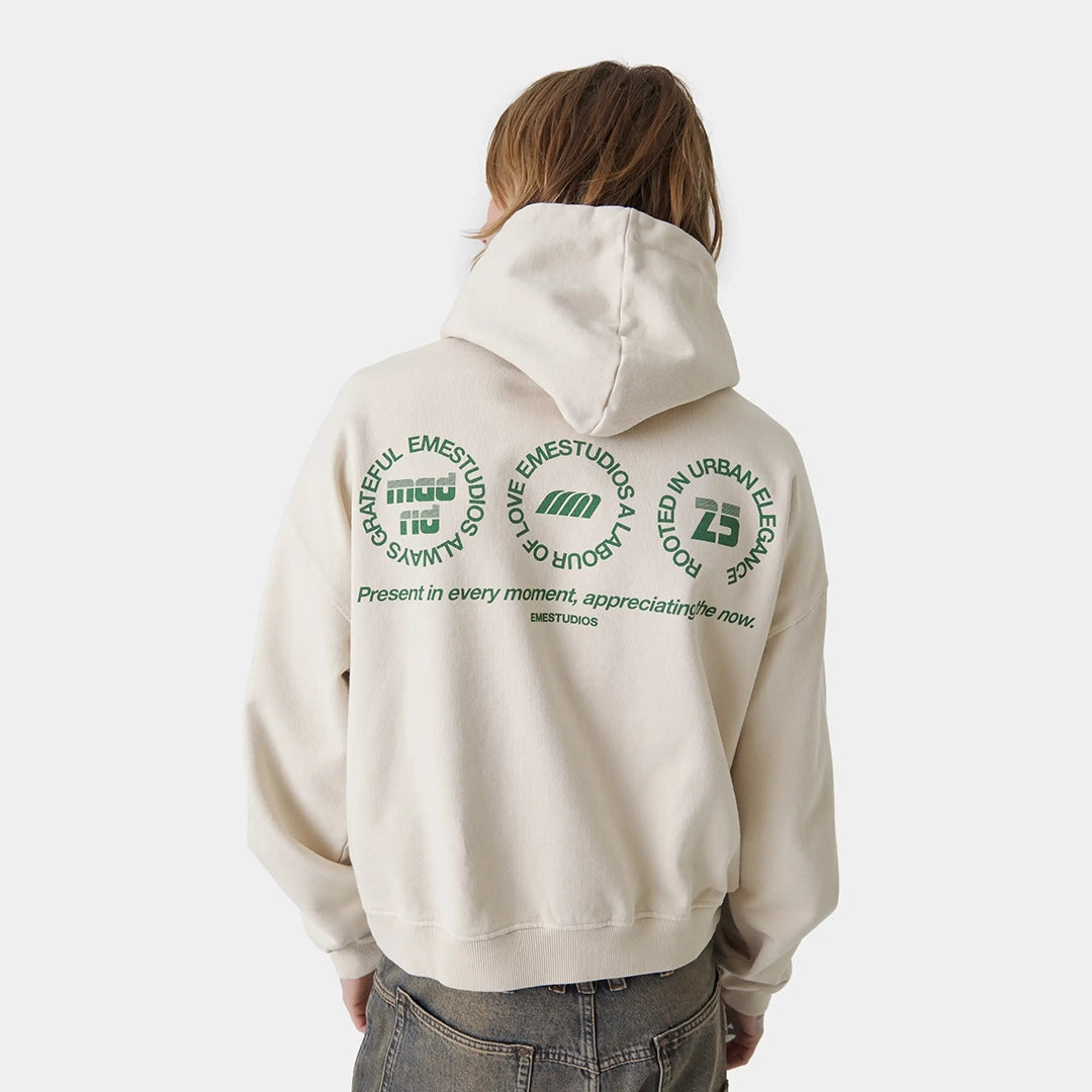 Stamp Off Sand Oversized Hoodie Hoodies Eme Studios