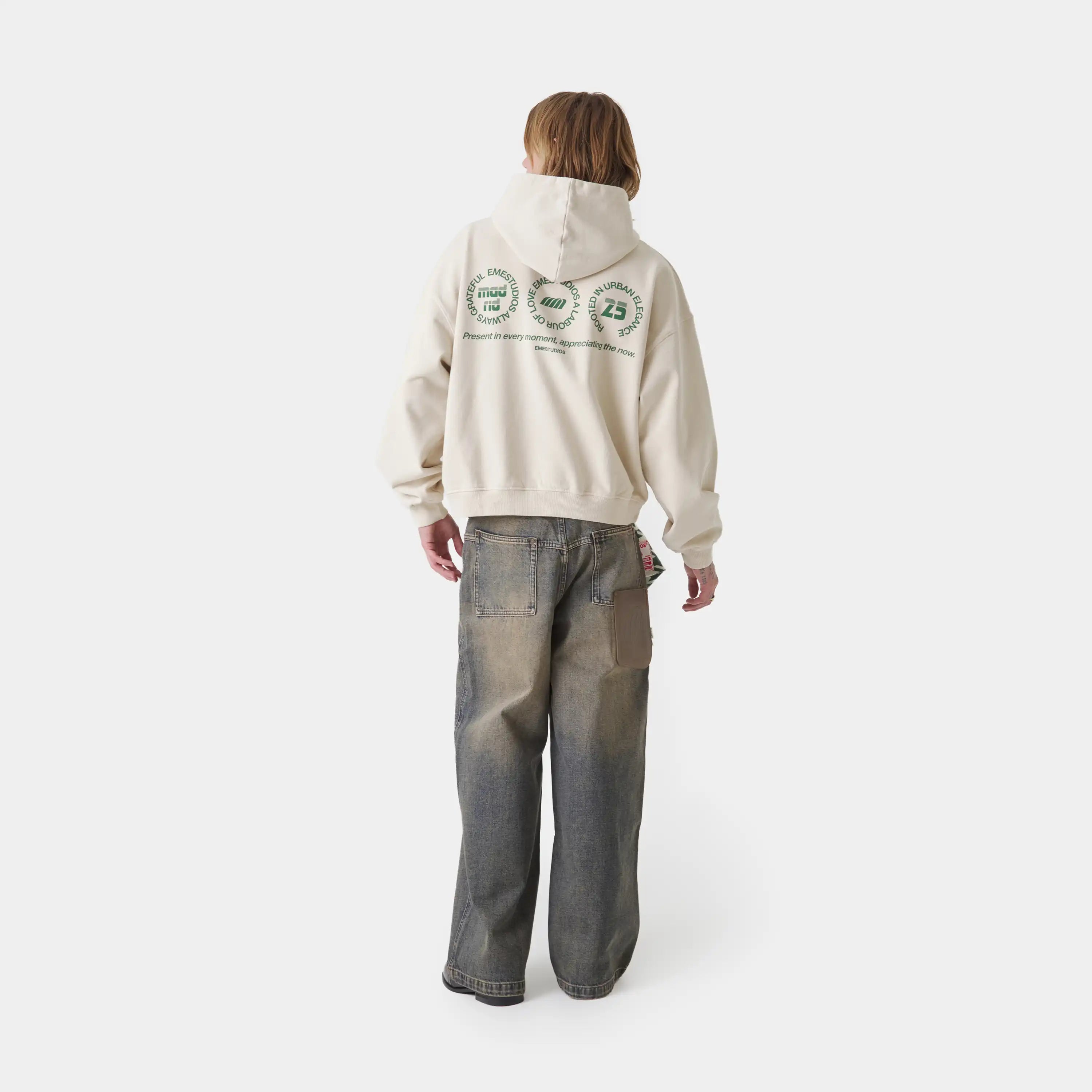 Stamp Off Sand Oversized Hoodie Hoodies Eme Studios