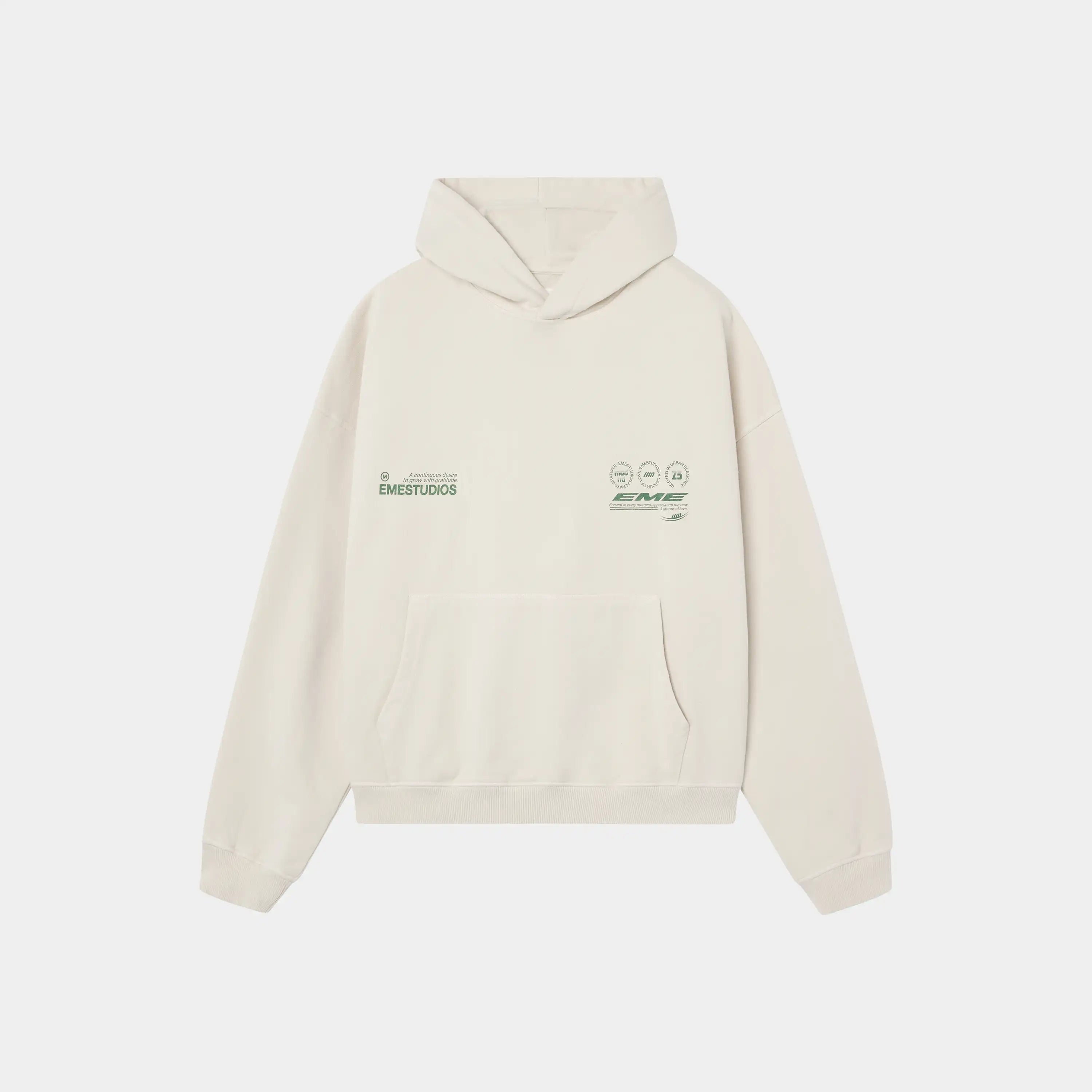 Stamp Off Sand Oversized Hoodie Hoodies Eme Studios