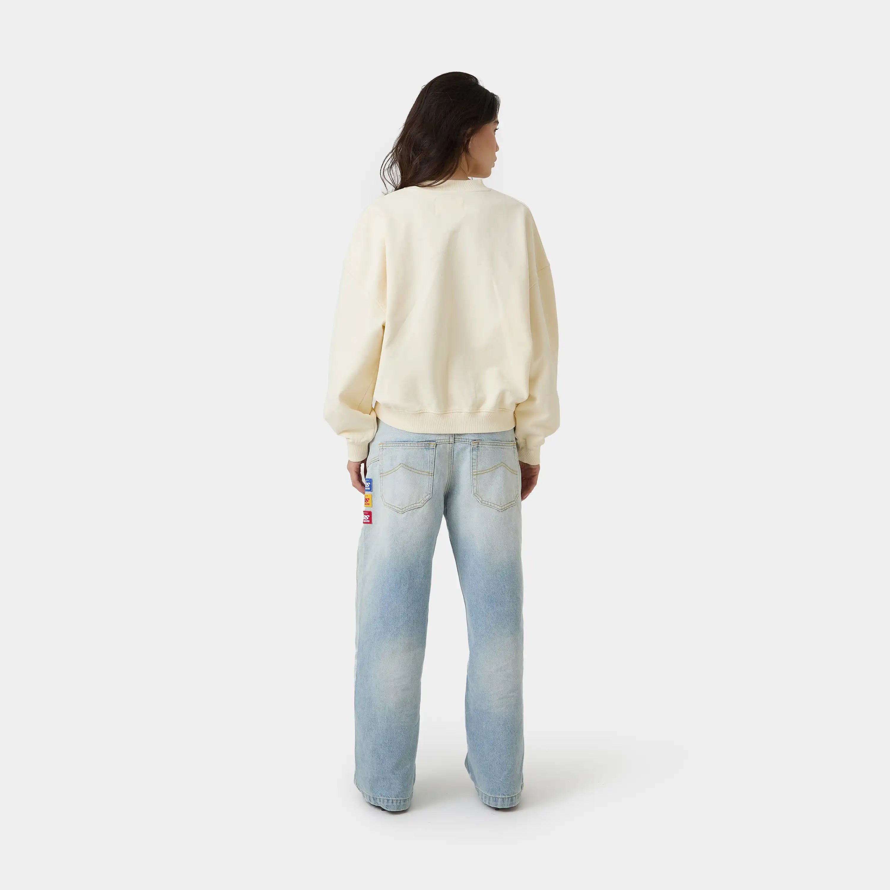 Staple Off Sand Oversized Crewneck Sweatshirts Eme Studios