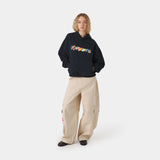 Stickers Navy Oversized Hoodie Hoodies Eme Studios