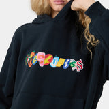Stickers Navy Oversized Hoodie Hoodies Eme Studios