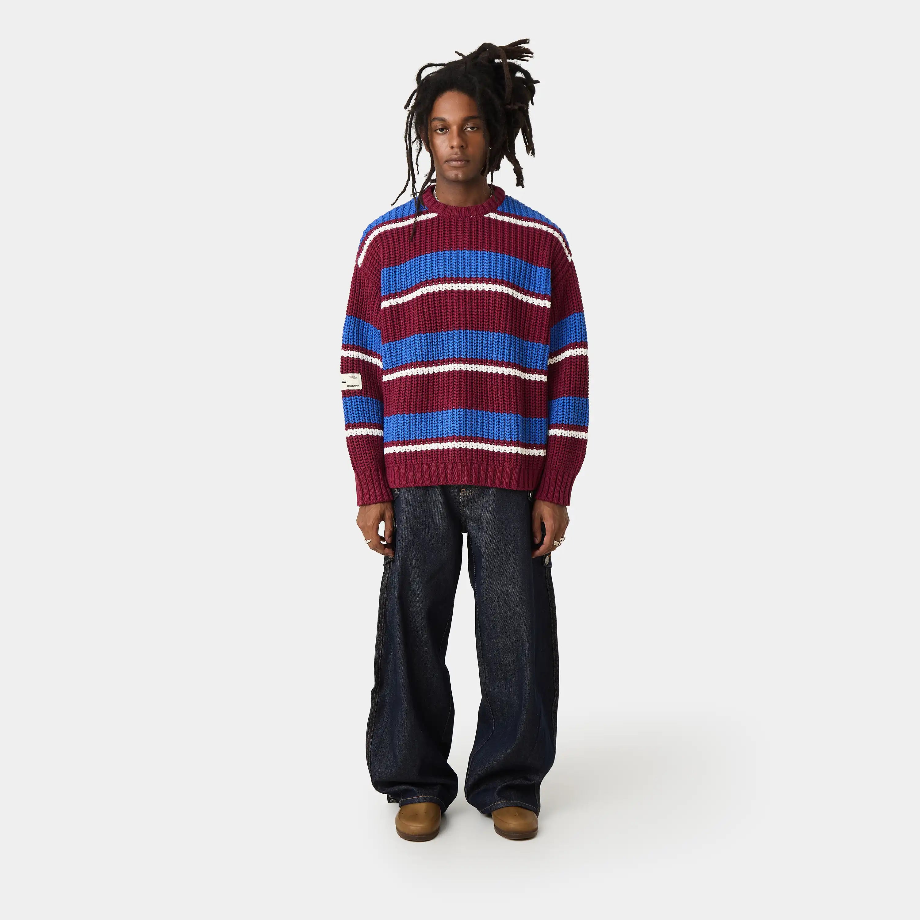 Stoke Burgundy Knit Sweater Knitwear Eme Studios