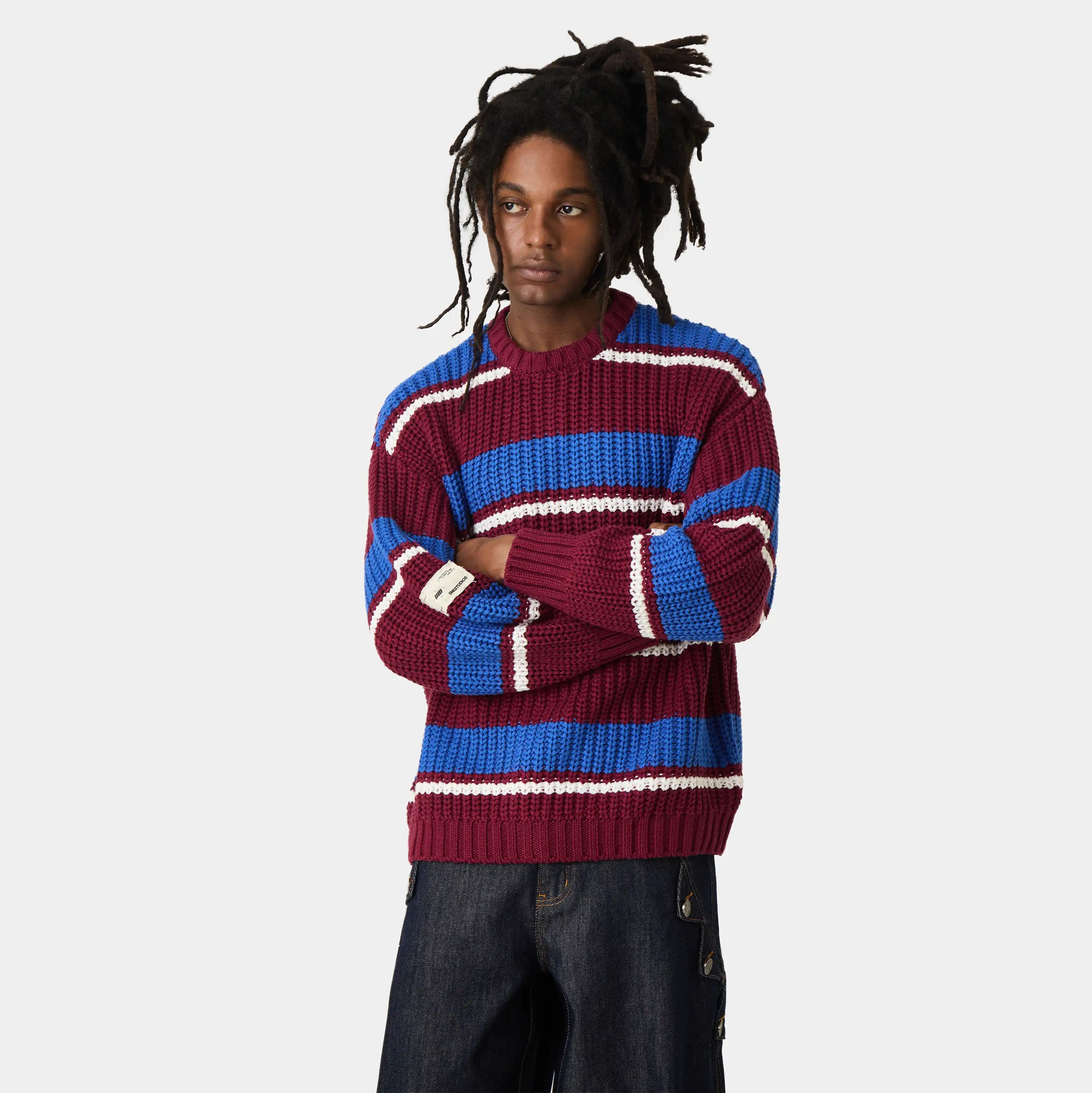 Stoke Burgundy Knit Sweater Knitwear Eme Studios