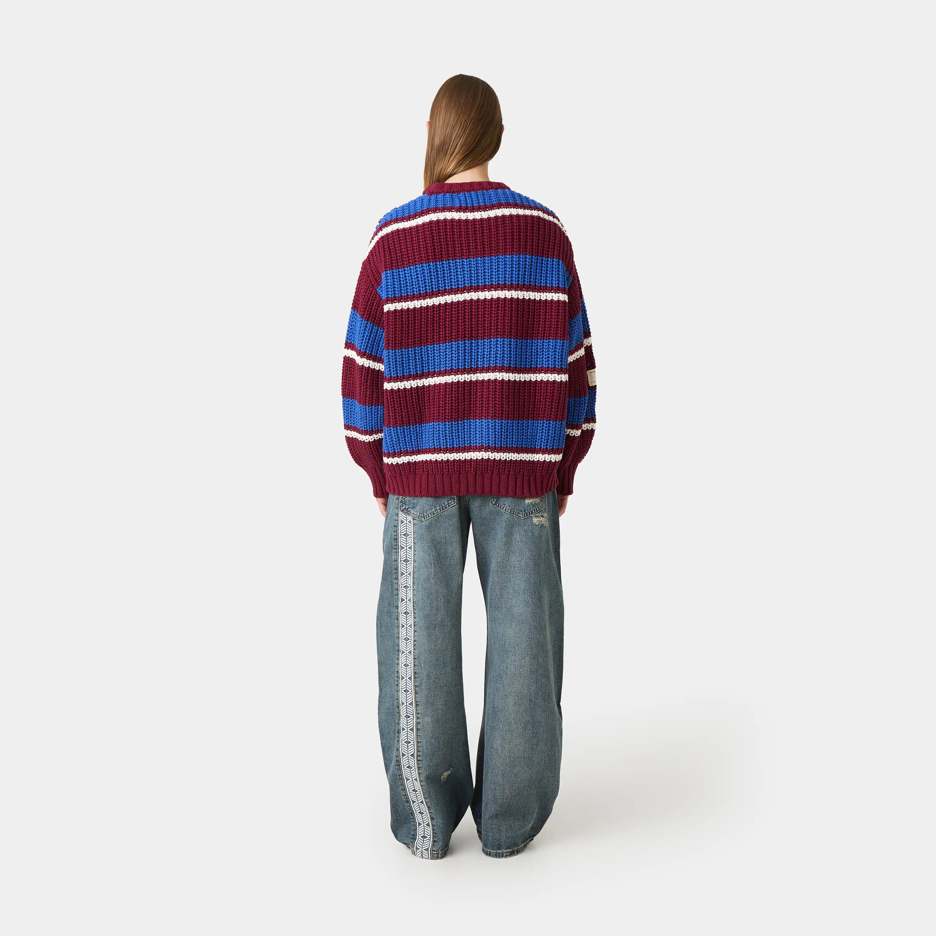 Stoke Burgundy Knit Sweater Knitwear Eme Studios