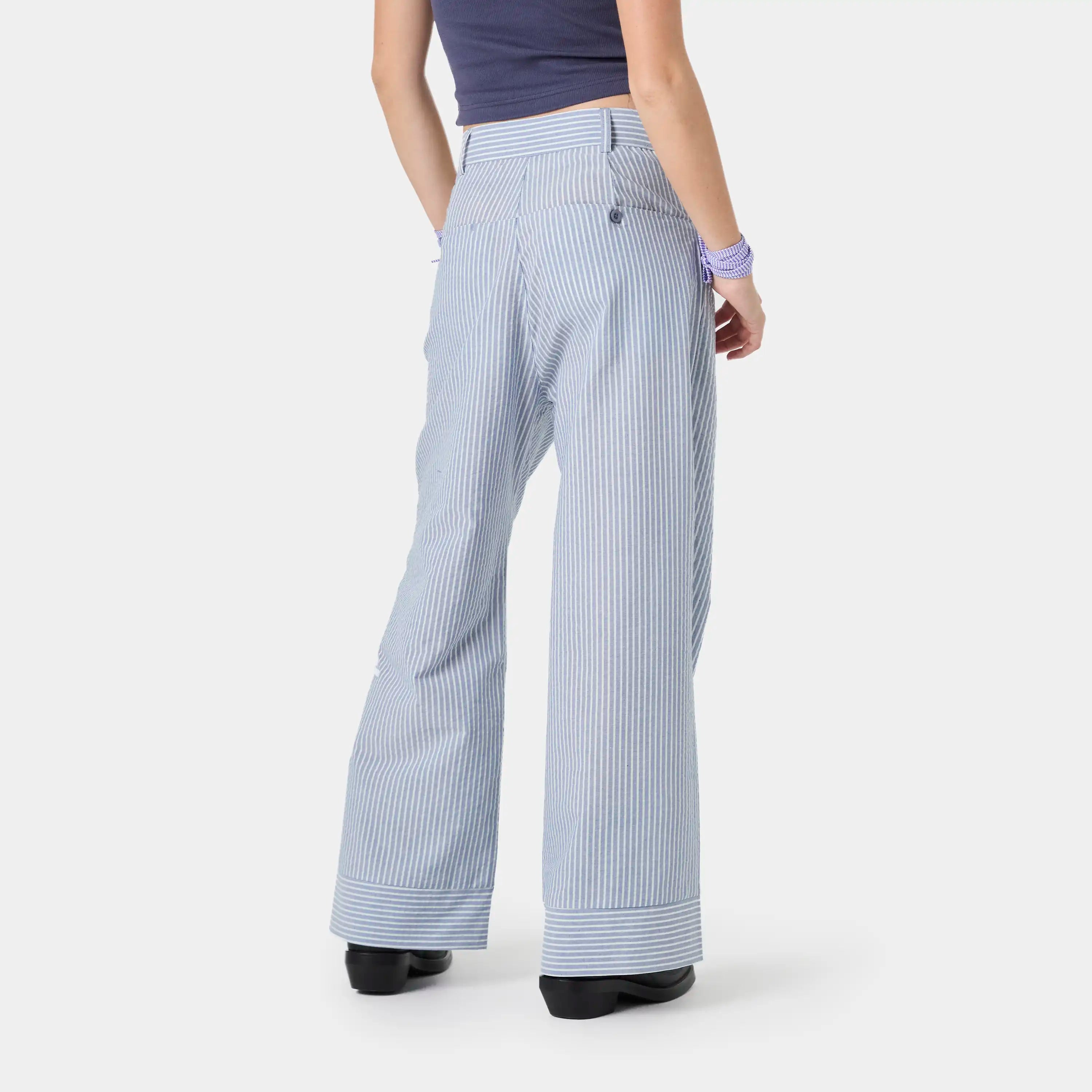 Striped Frost Baggy Pants Pants eme