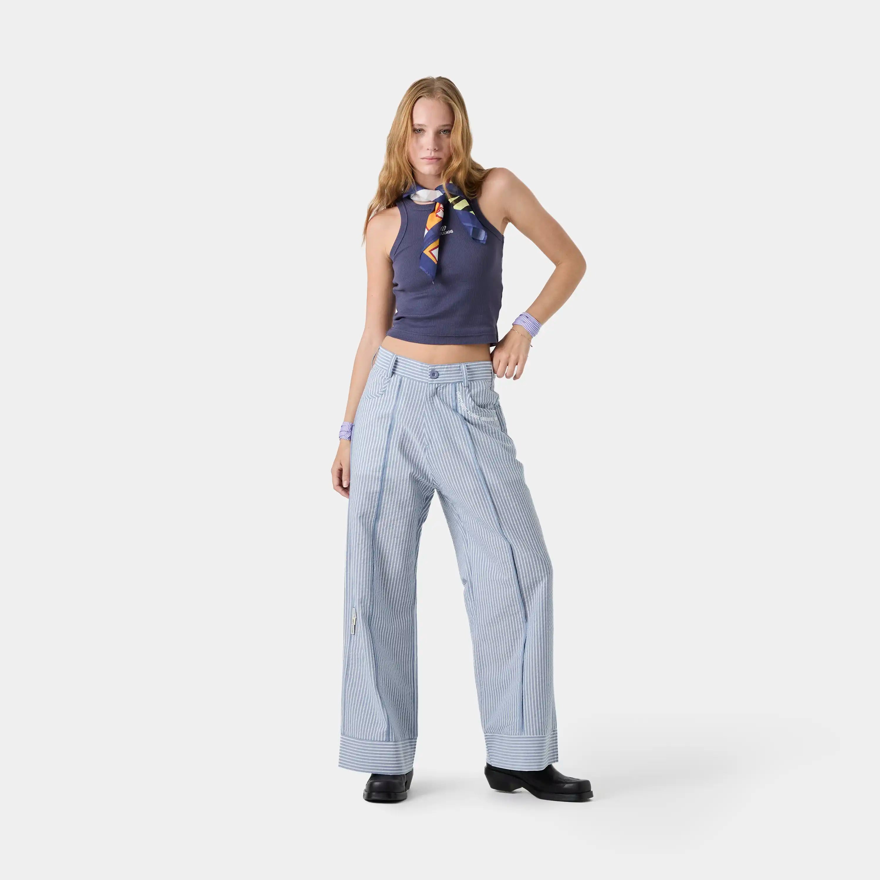 Striped Frost Baggy Pants Pants eme