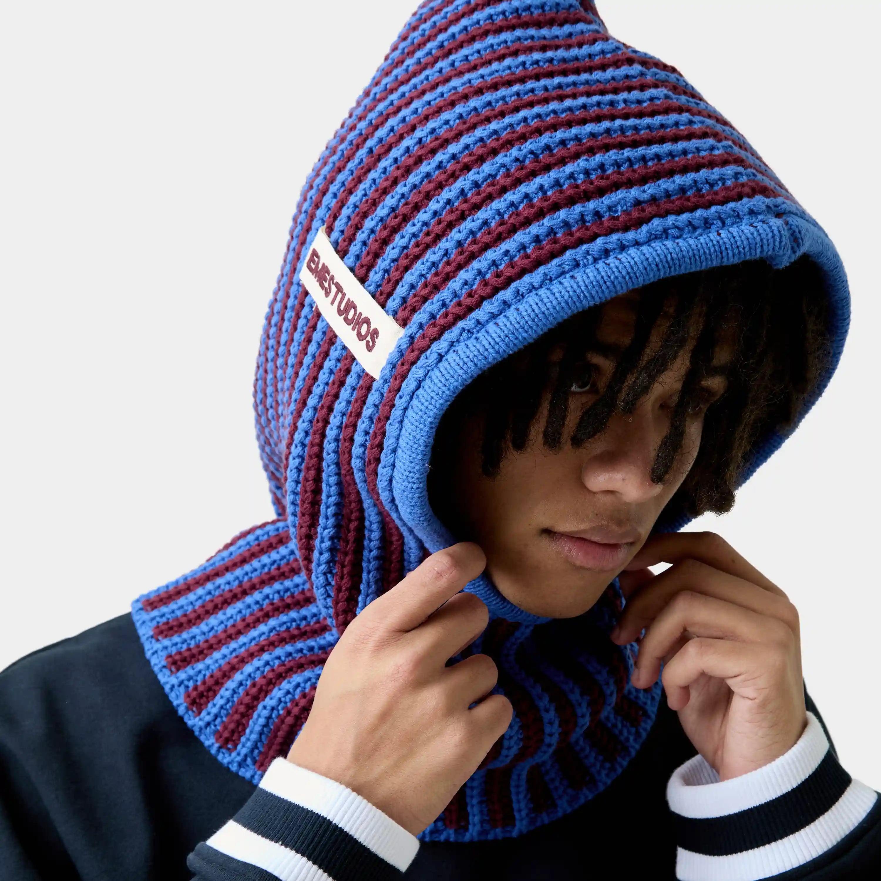 Striped Knit Balaclava Accesories Eme Studios