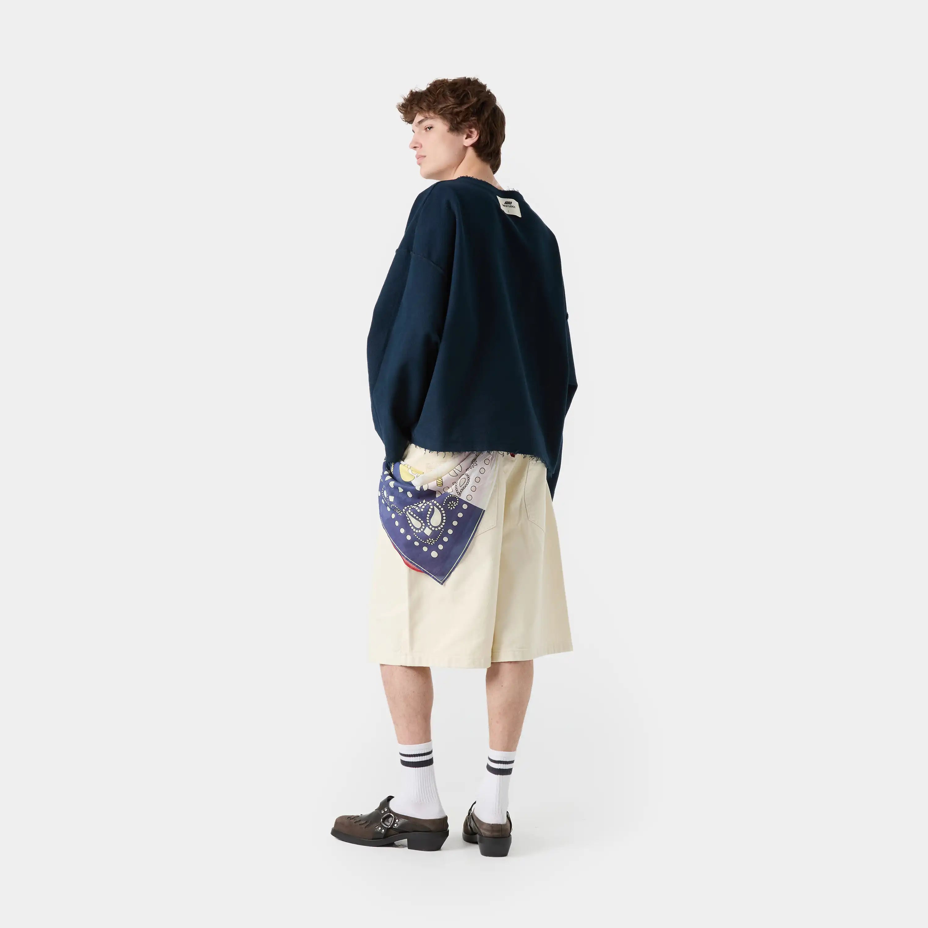 Suty Navy Reverse Crewneck Sweatshirts eme
