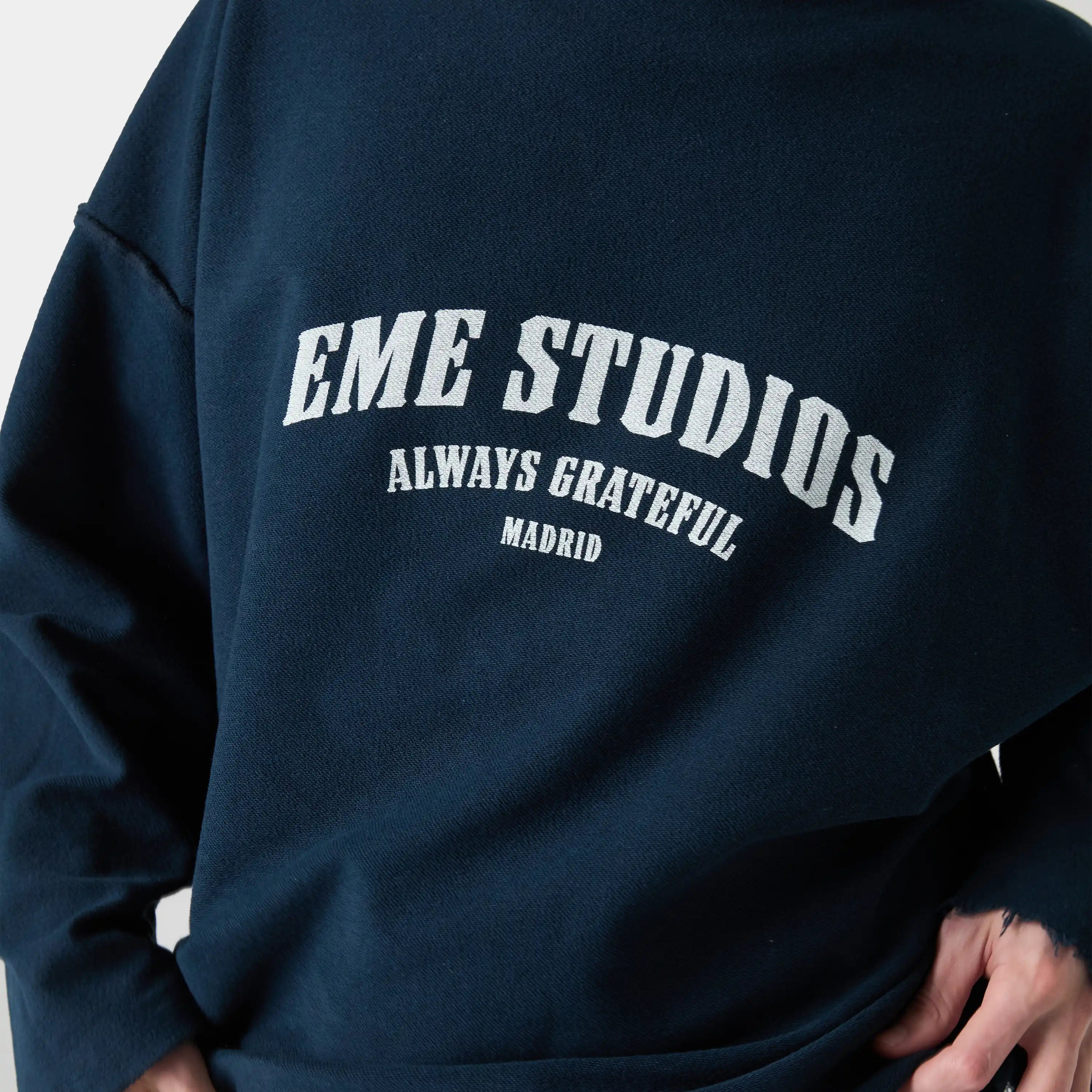 Suty Navy Reverse Crewneck Sweatshirts eme