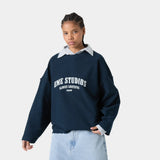 Suty Navy Reverse Crewneck Sweatshirts eme