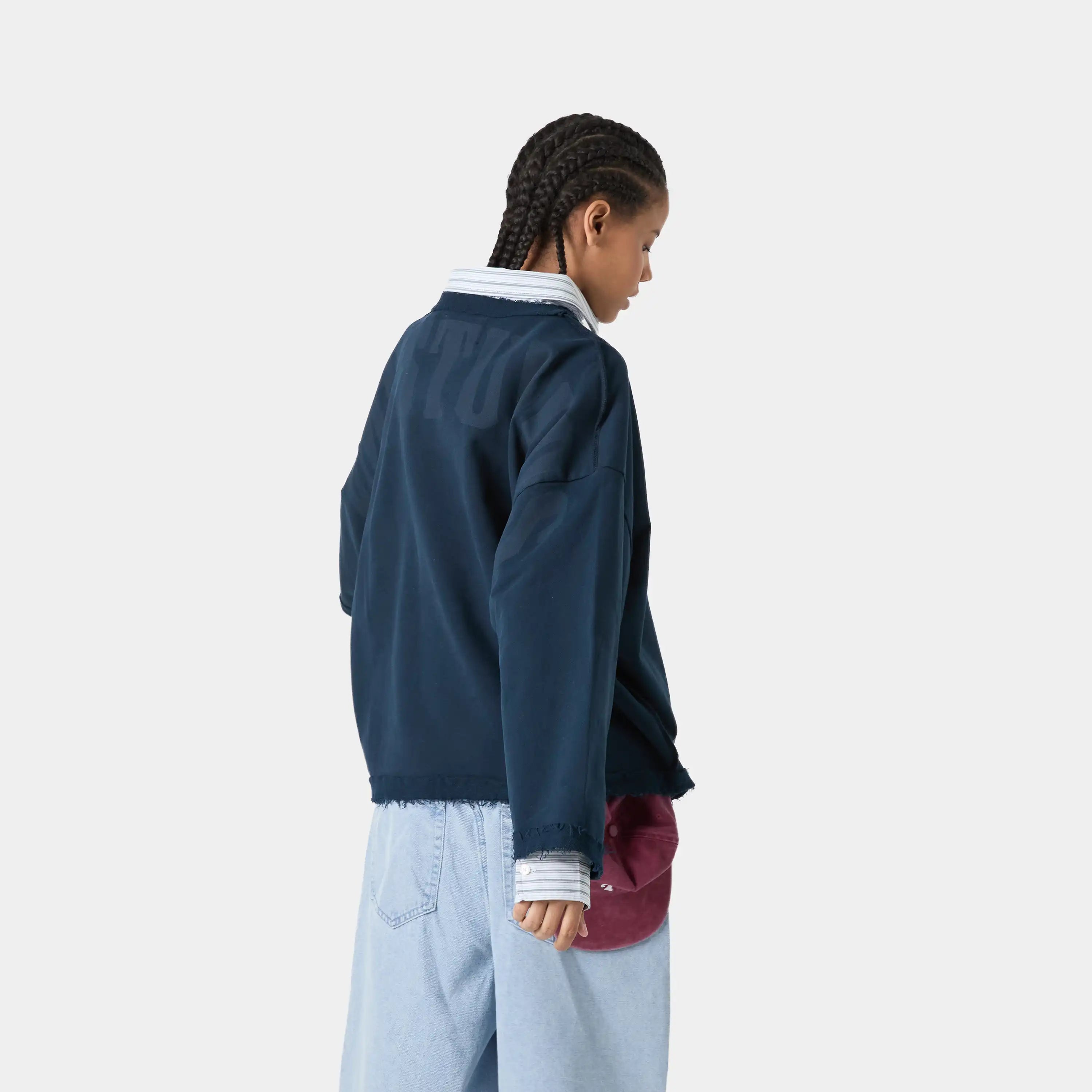 Suty Navy Reverse Crewneck Sweatshirts eme