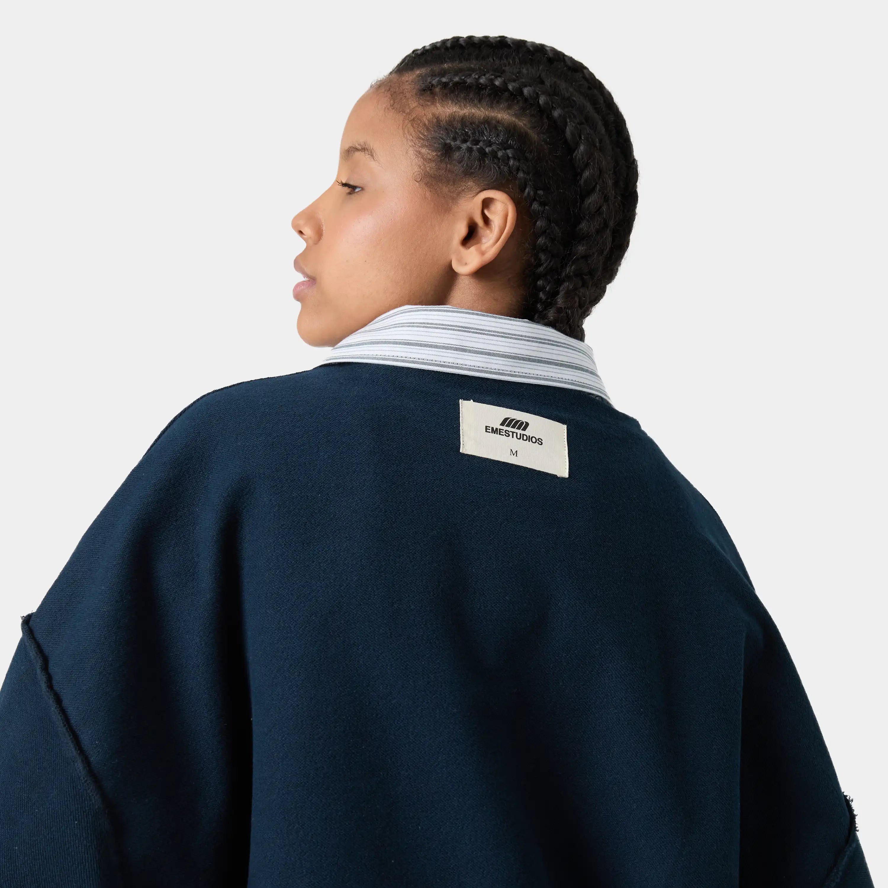Suty Navy Reverse Crewneck Sweatshirts eme