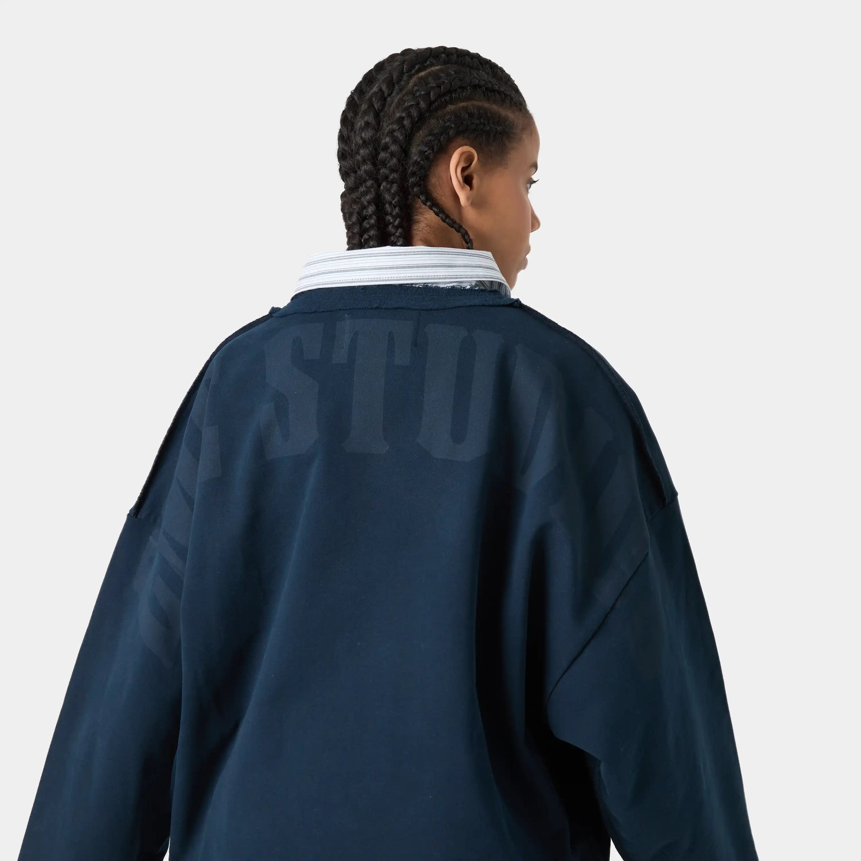 Suty Navy Reverse Crewneck Sweatshirts eme