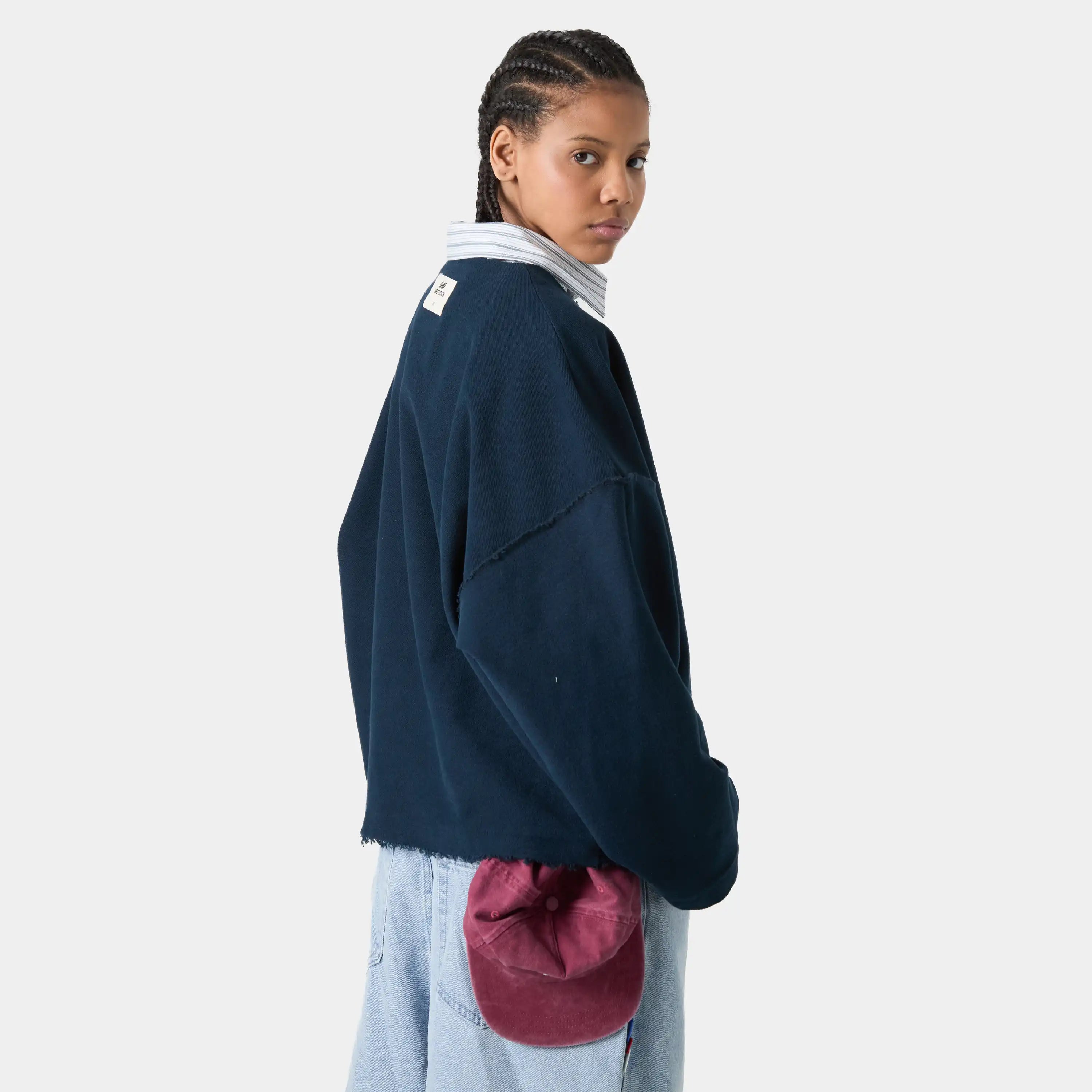 Suty Navy Reverse Crewneck Sweatshirts eme