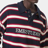 Sweet Navy Knit Polo Knitwear eme