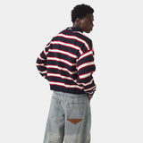 Sweet Navy Knit Polo Knitwear eme
