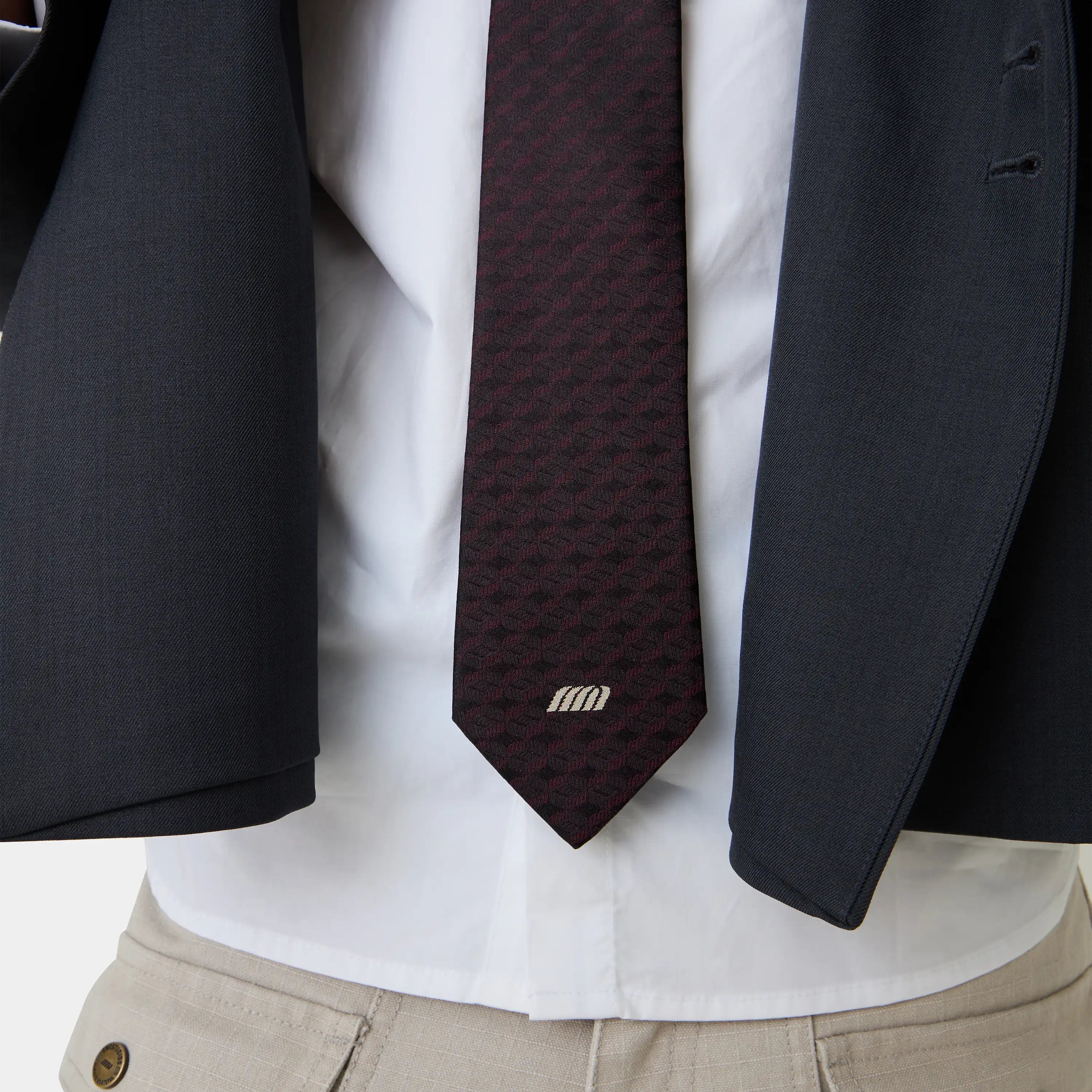 Symm Burgundy Tie Accesories Eme Studios