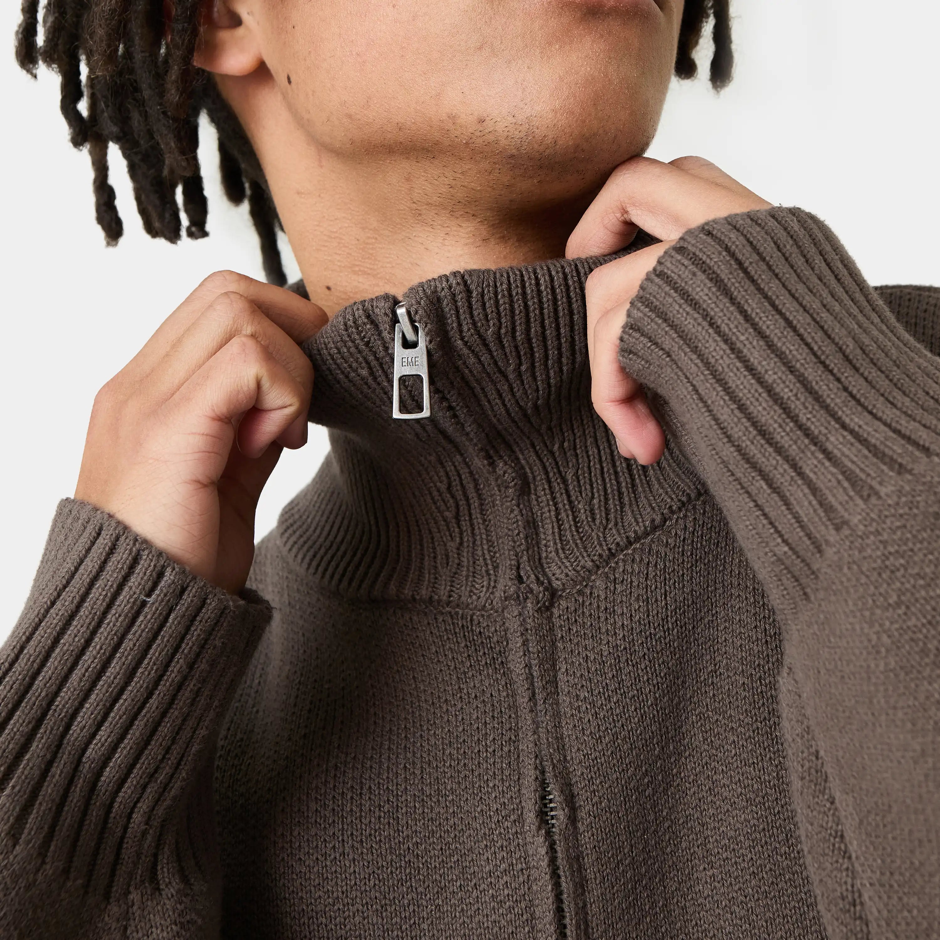 Thrill Falcon Zipper Knit Knitwear eme