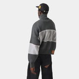 Thrill Grandpa Grey Zipper Knit Knitwear eme