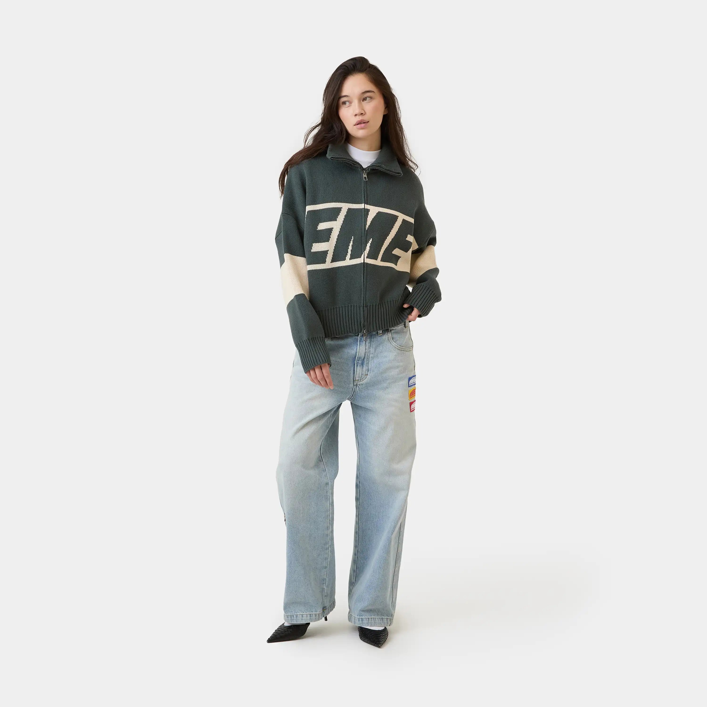 Thrill Hunt Zipper Knit Knitwear eme