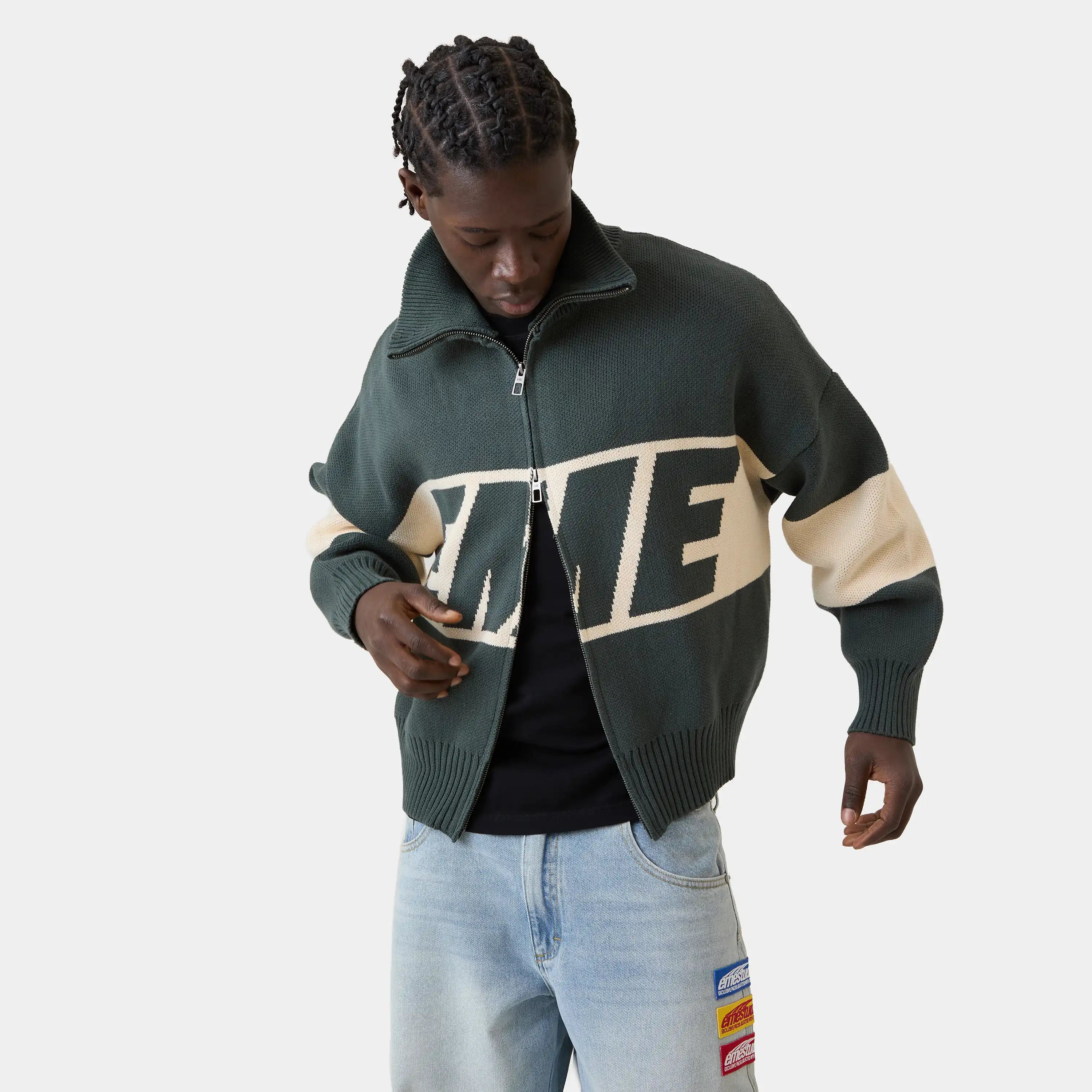 Thrill Hunt Zipper Knit Knitwear eme